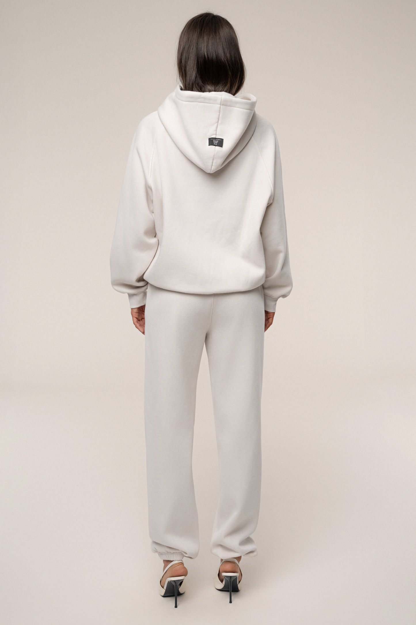 Bone JLUXLABEL Logo Pullover Hoodie