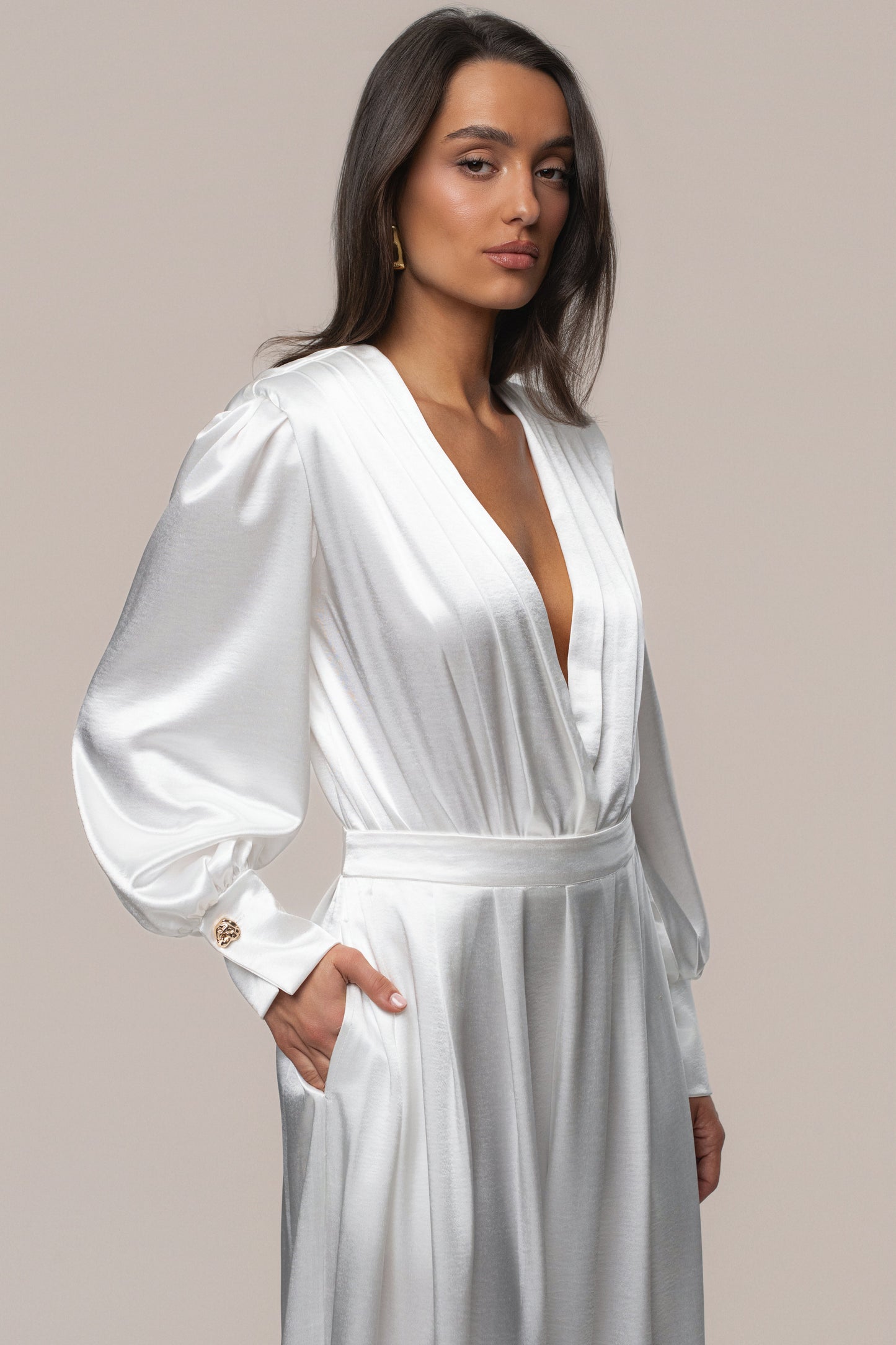 White Satin Radiance Bodysuit