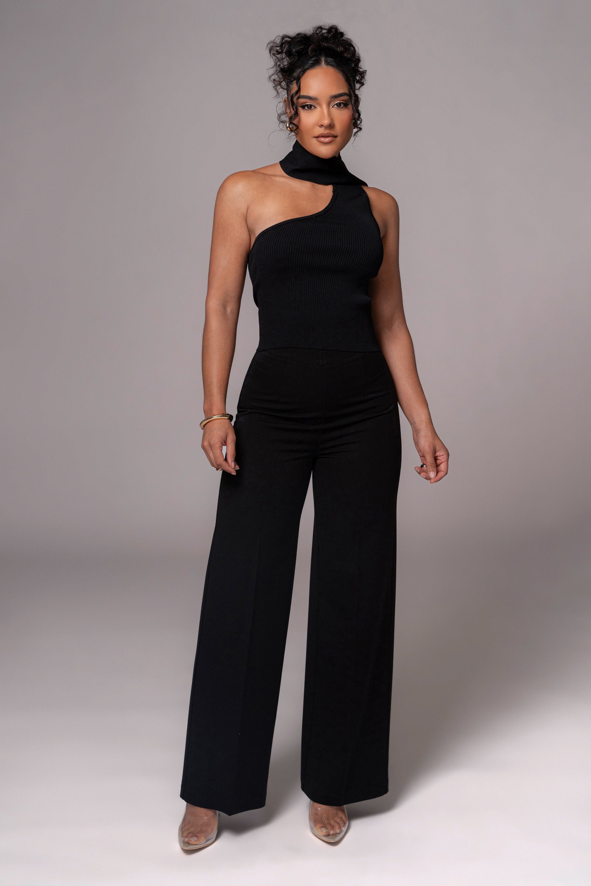 Black Anderson Ribbed Top JLUXLABEL