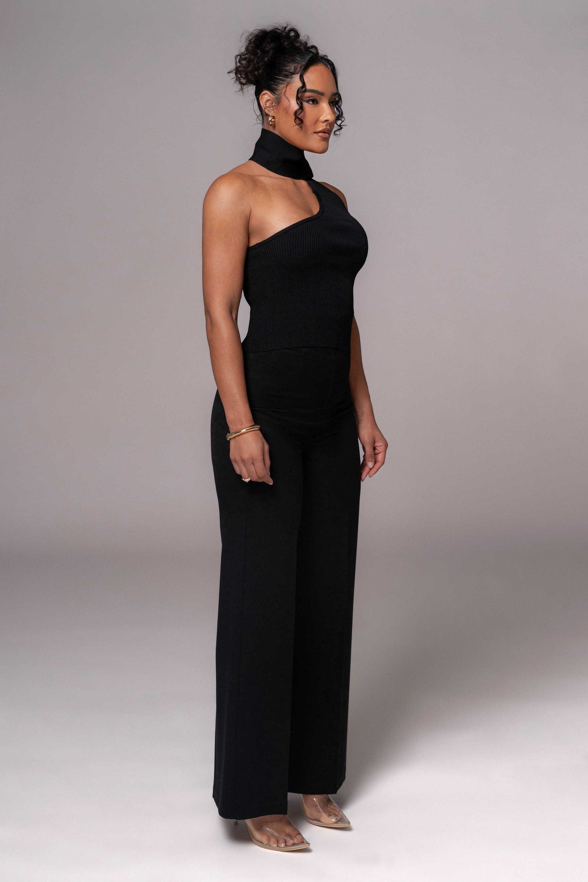 Black Anderson Ribbed Top JLUXLABEL
