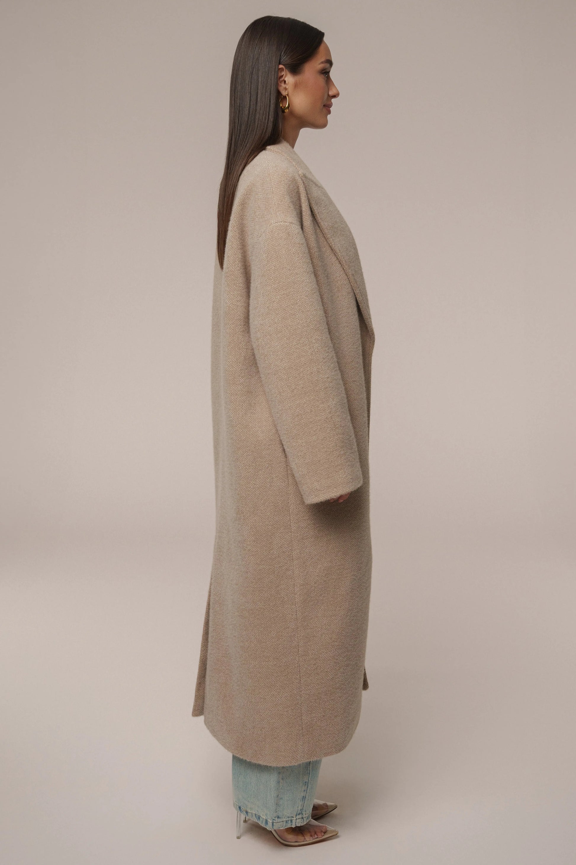 Sand Dion Oversized Coat JLUXLABEL