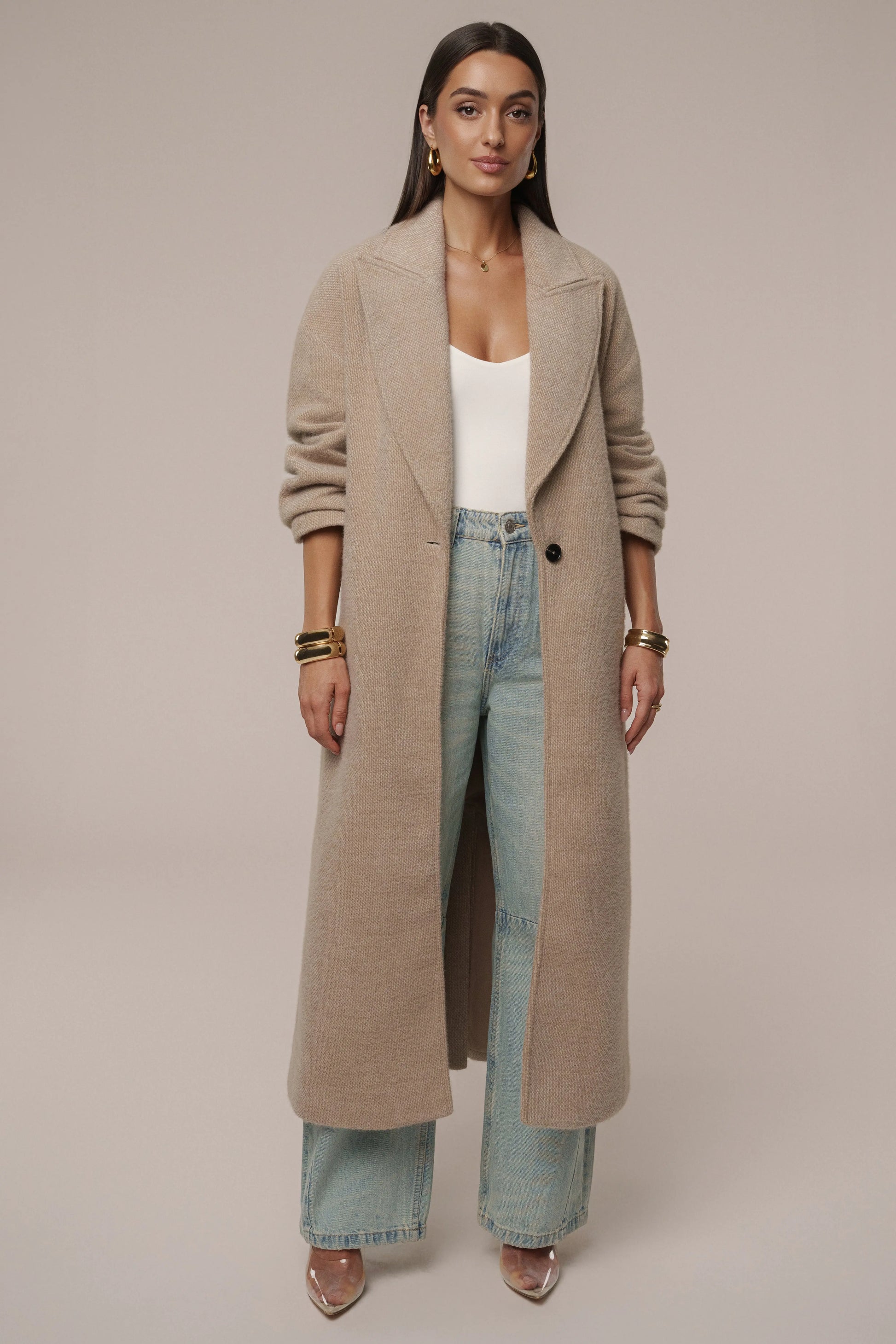 Sand Dion Oversized Coat JLUXLABEL