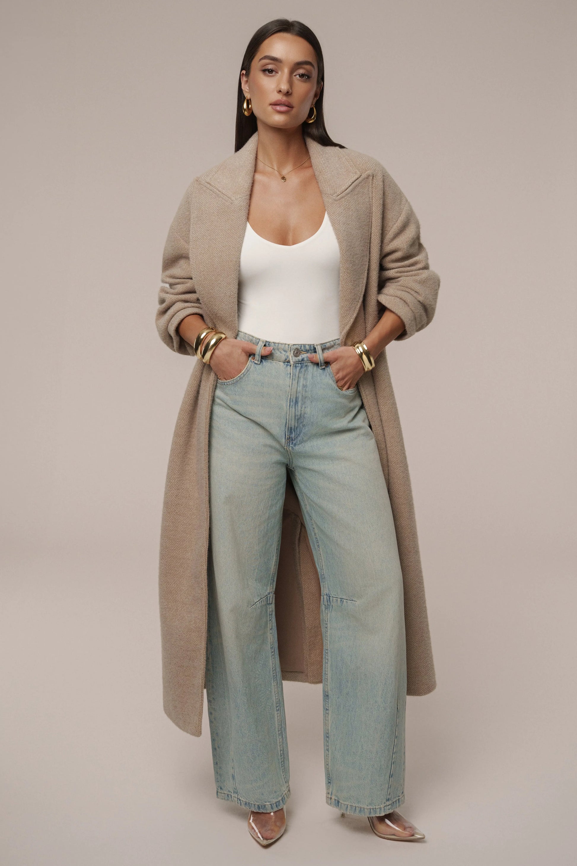 Sand Dion Oversized Coat JLUXLABEL