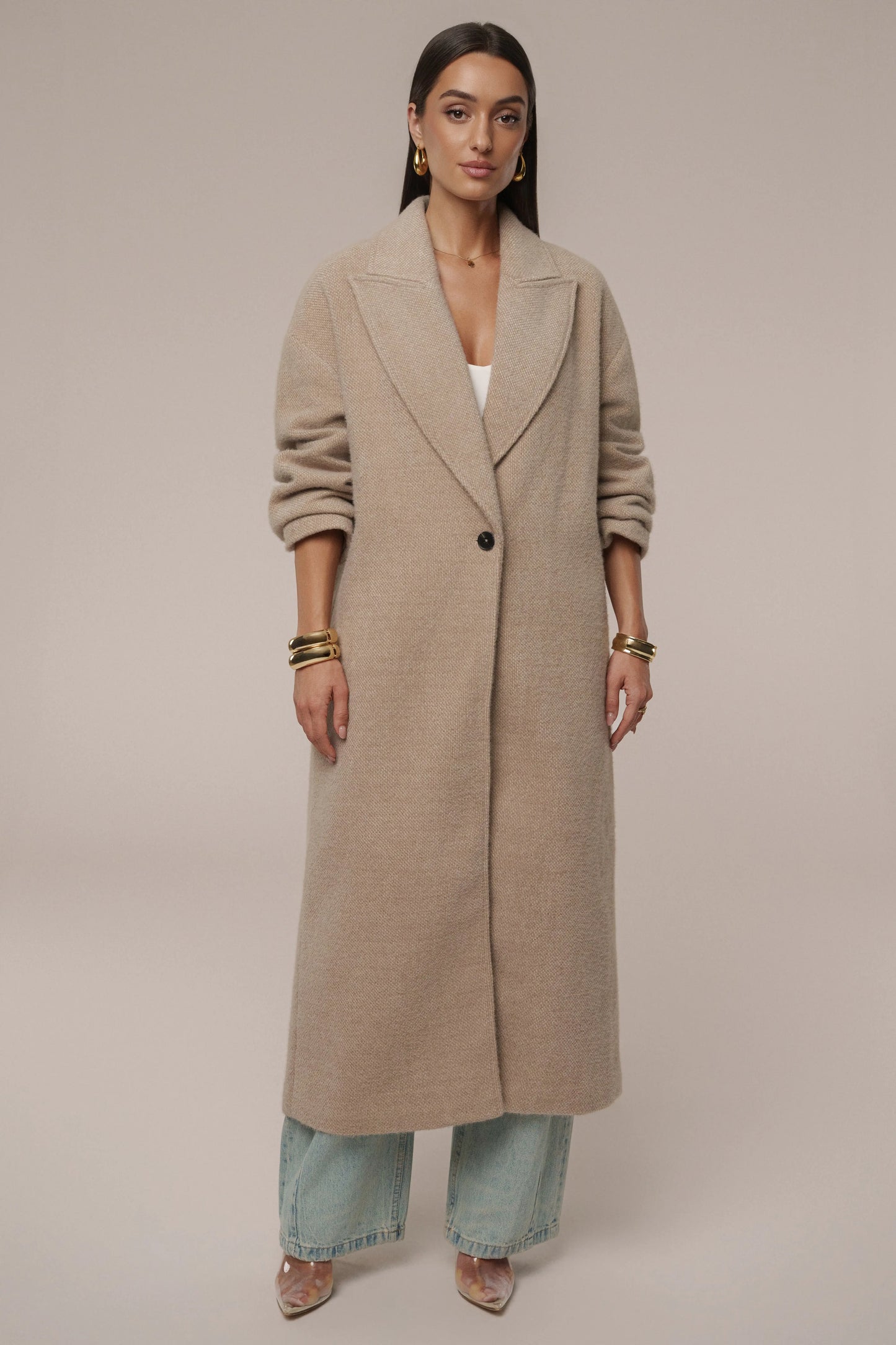 Sand Dion Oversized Coat JLUXLABEL