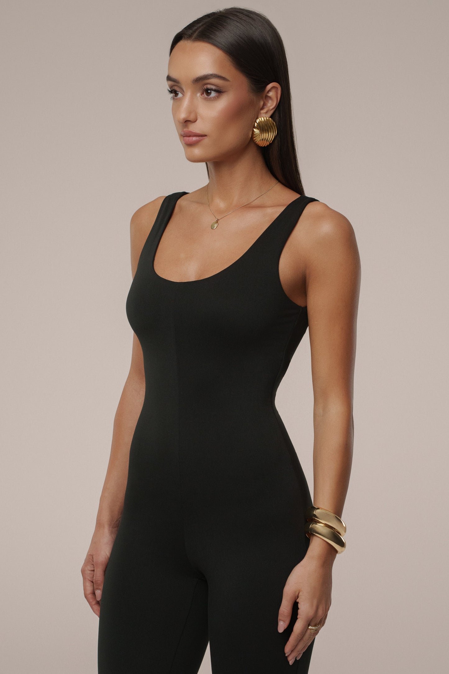 Black Alo Double Layer Jumpsuit