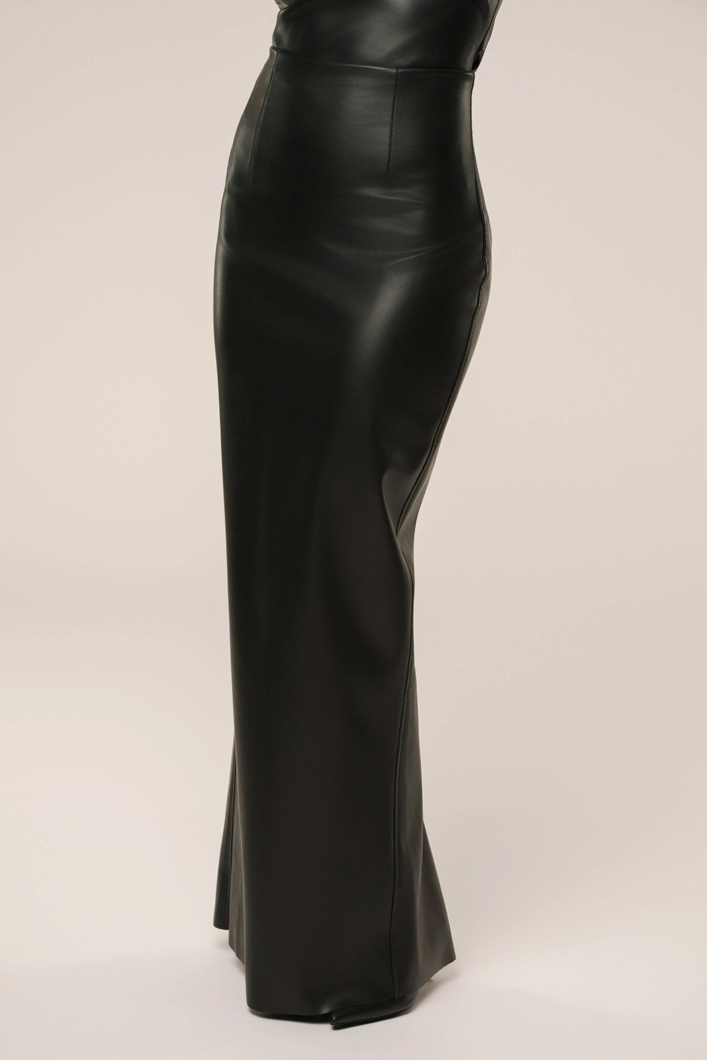Black Ace PU Leather Skirt JLUXLABEL