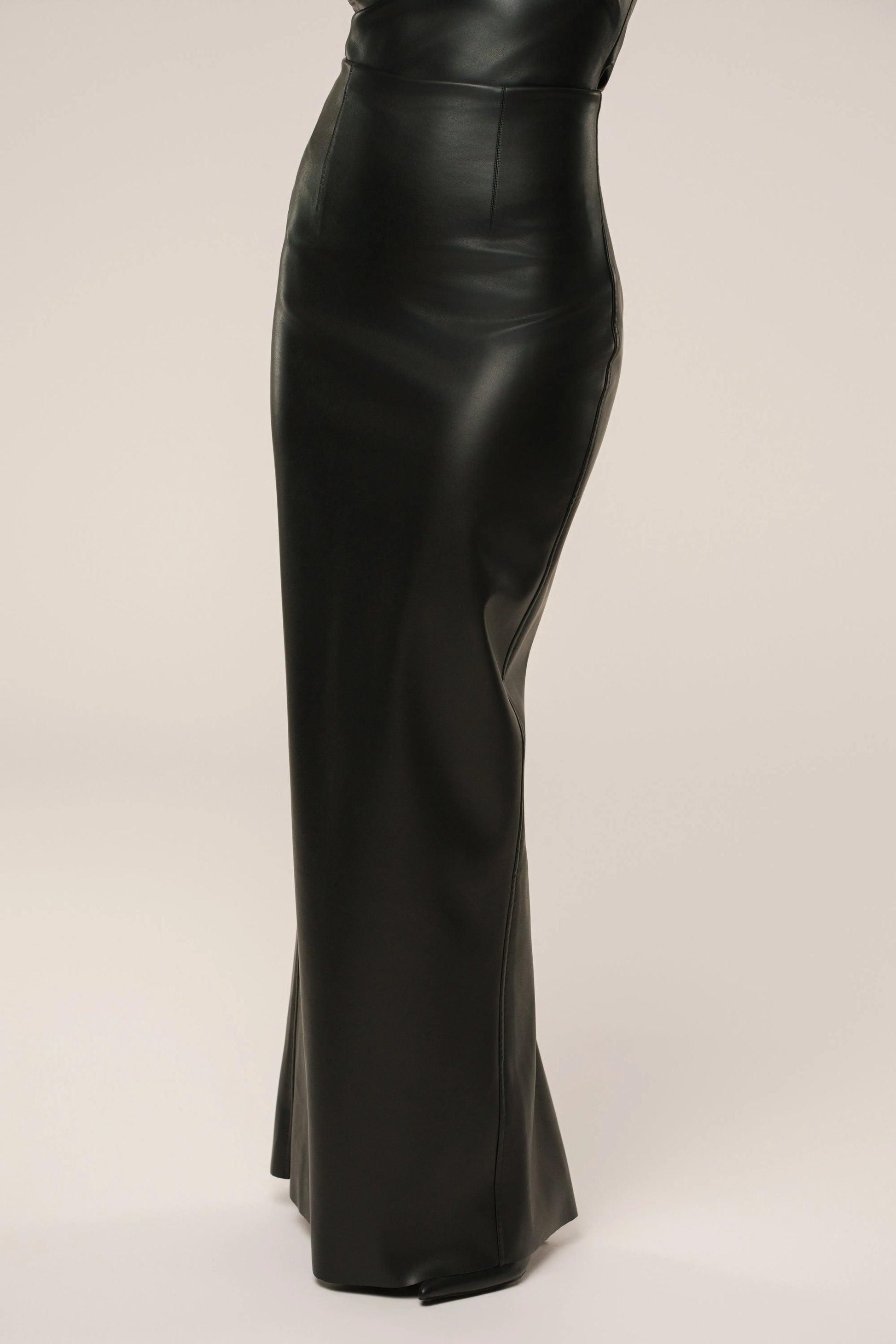 Black Ace PU Leather Skirt JLUXLABEL