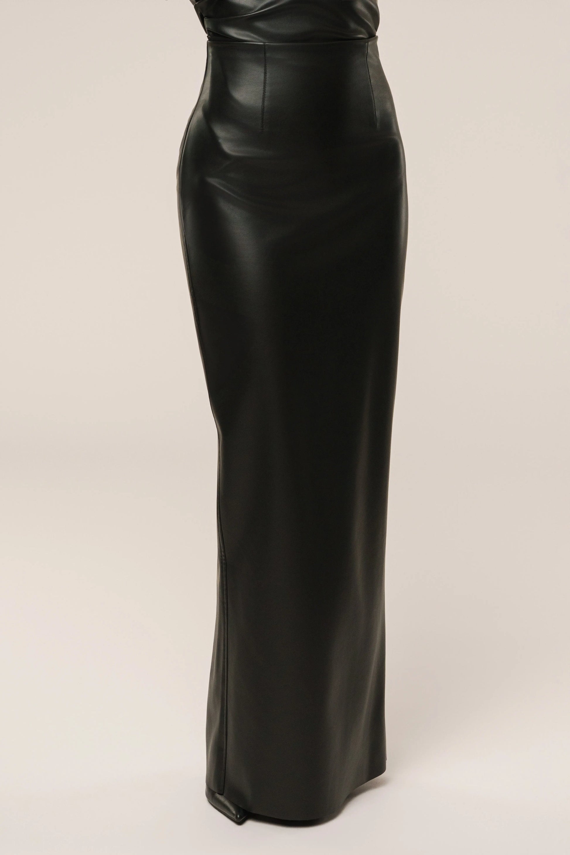 Black Ace PU Leather Skirt JLUXLABEL