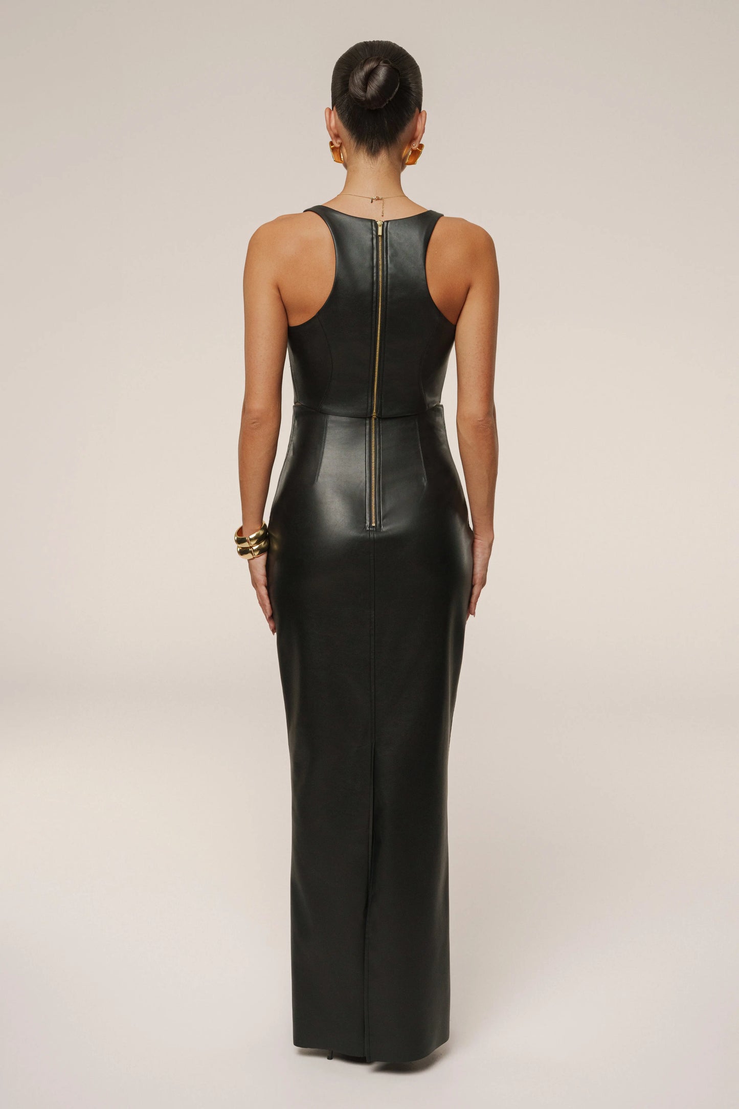 Black Ace PU Leather Skirt JLUXLABEL