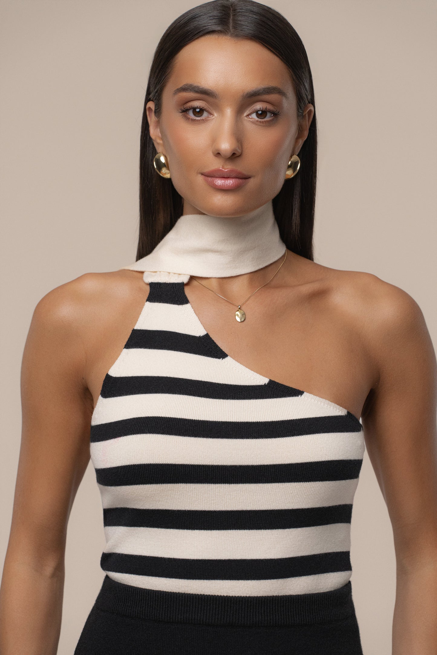 Black/White Amelie Striped Top