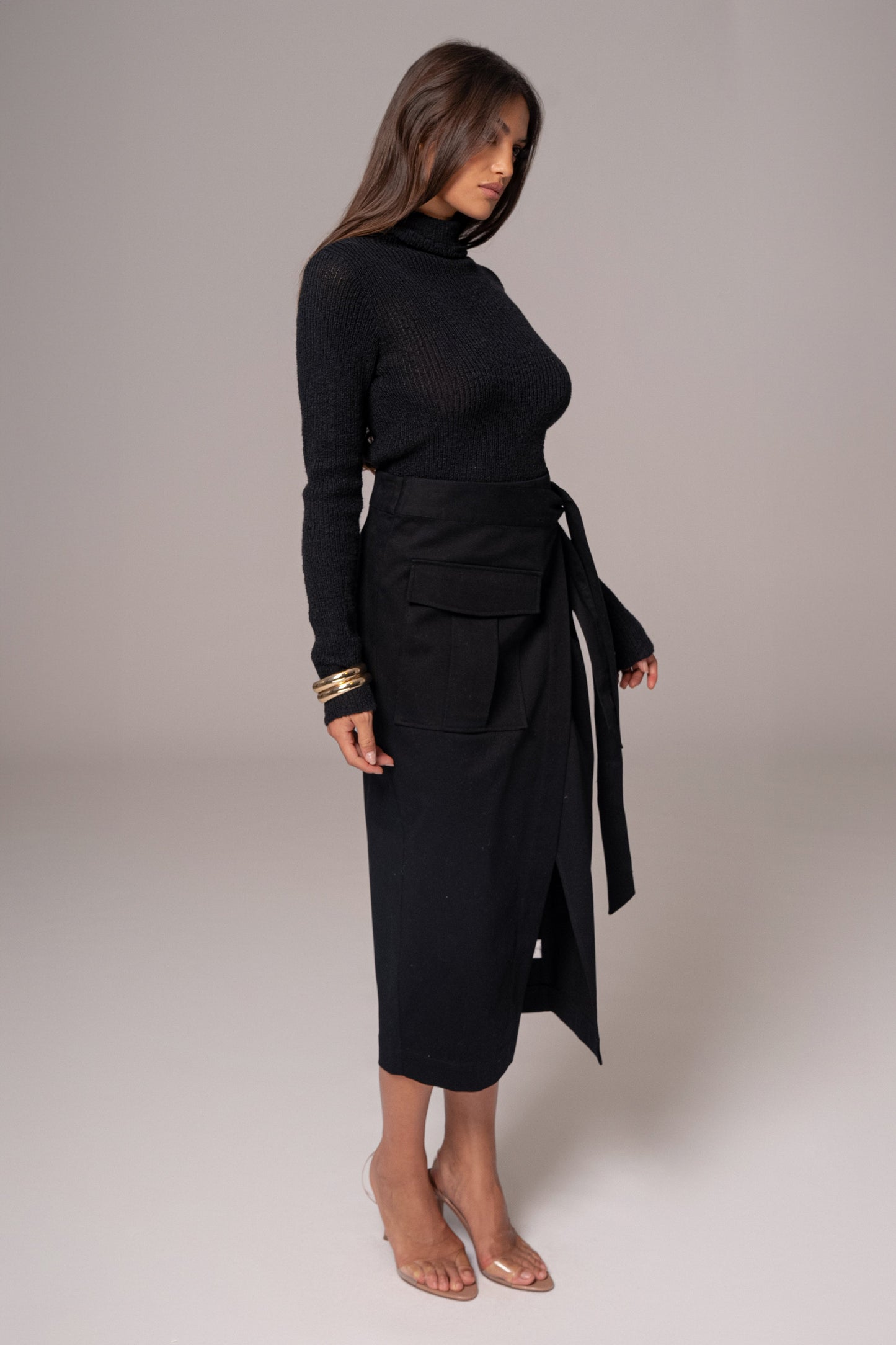 Black City Life Cargo Skirt