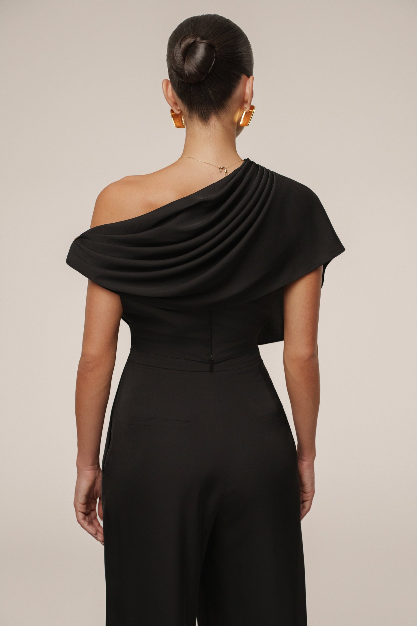 Black Gleam and Glow Satin Top JLUXLABEL