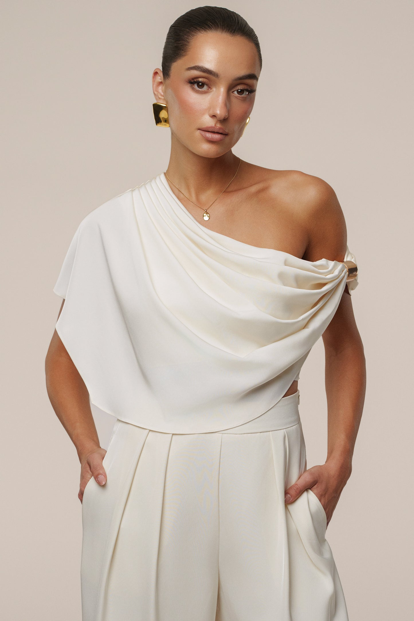 Buttercream Gleam and Glow Satin Top JLUXLABEL