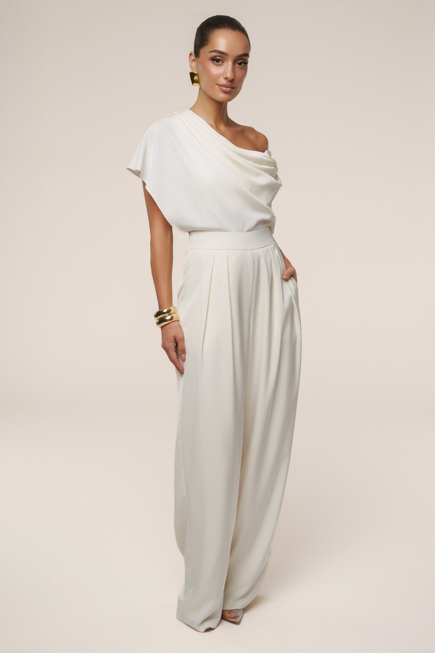 Buttercream Gleam and Glow Satin Top JLUXLABEL