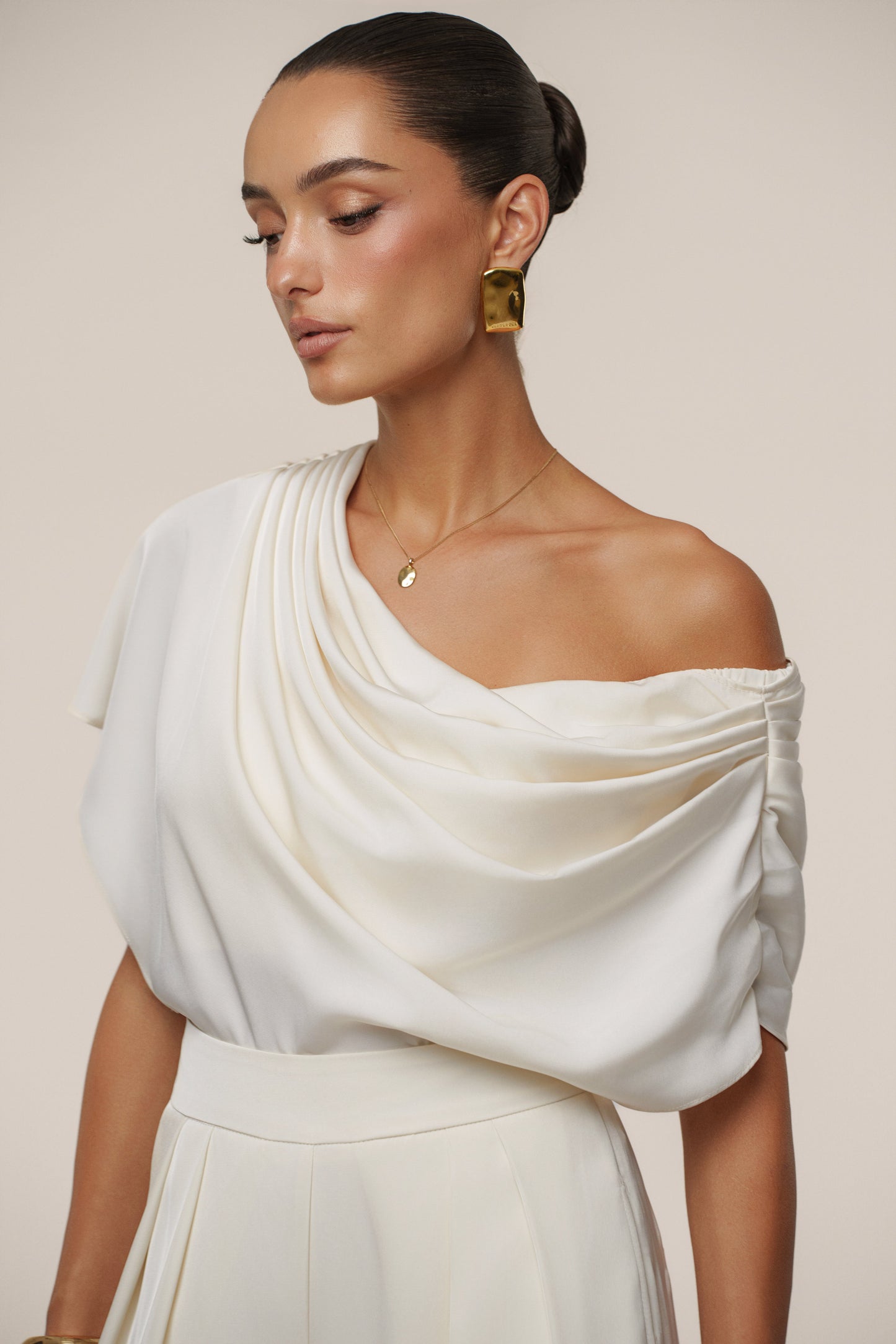 Buttercream Gleam and Glow Satin Top JLUXLABEL