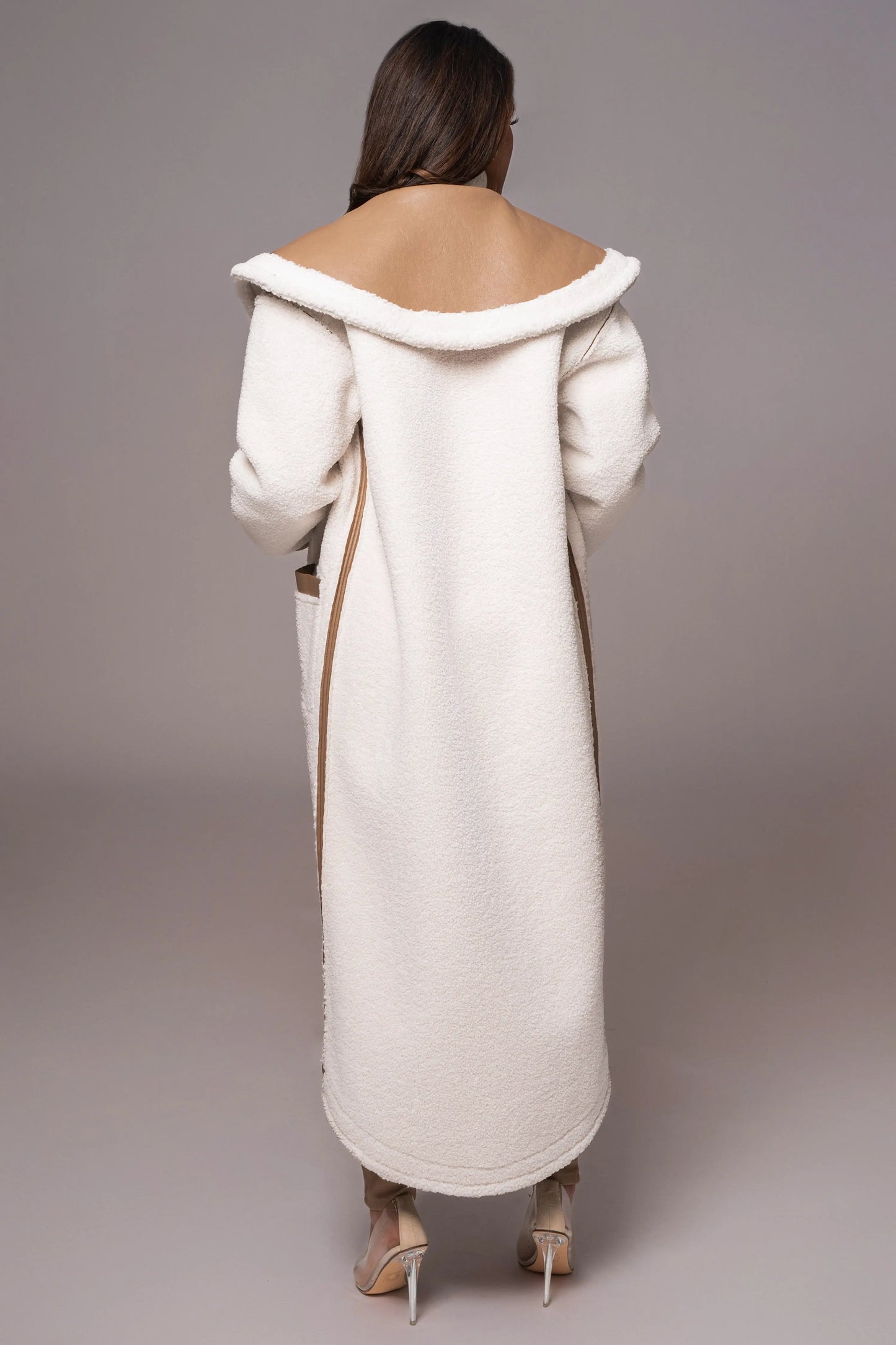 Tan Jaida Reversible Teddy Coat JLUXLABEL