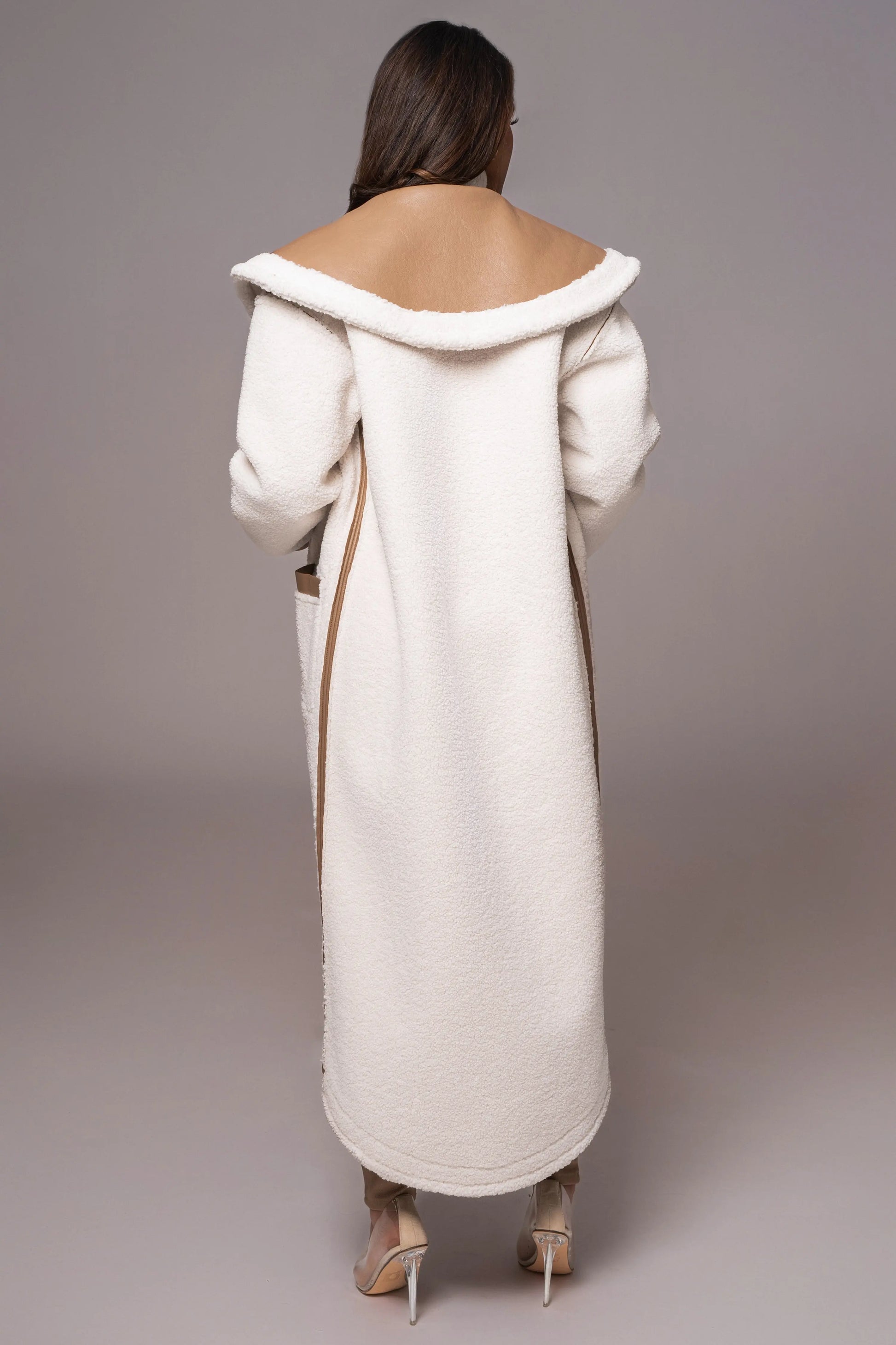 Tan Jaida Reversible Teddy Coat JLUXLABEL