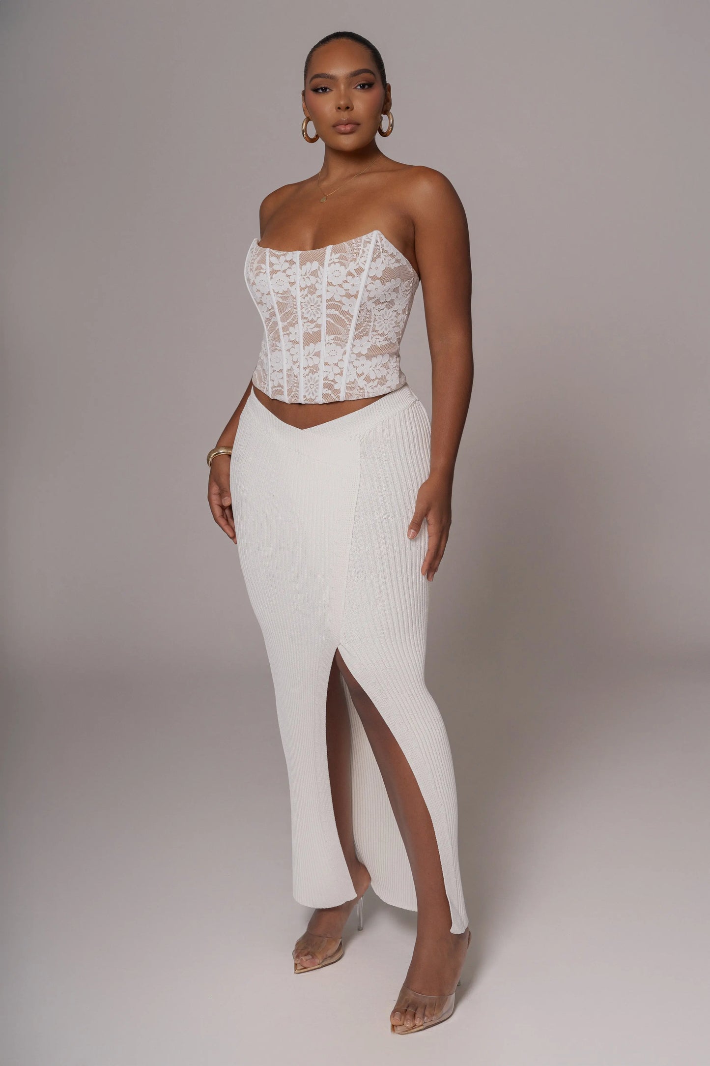 White Rosemere Lace Top JLUXLABEL