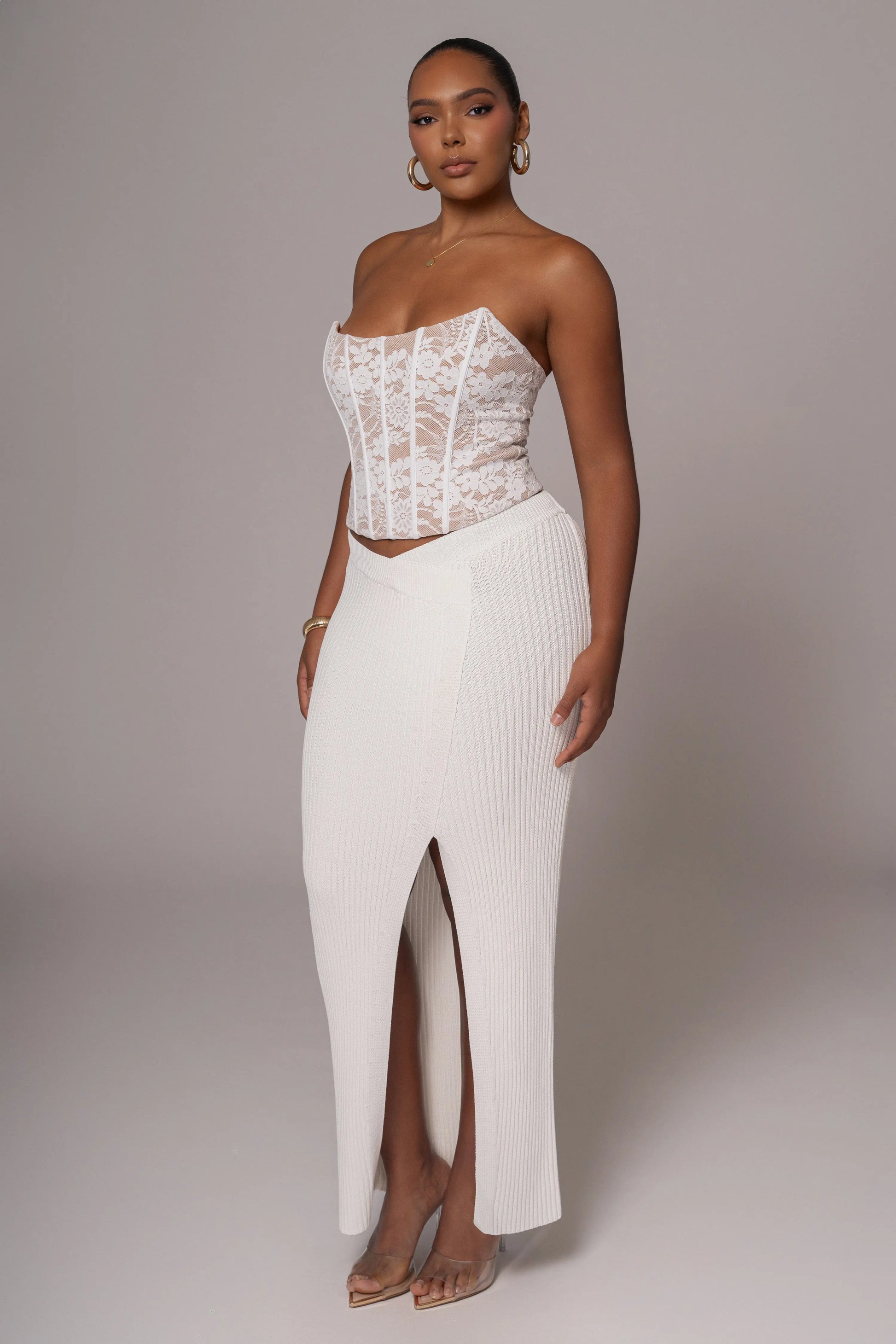 White Rosemere Lace Top JLUXLABEL
