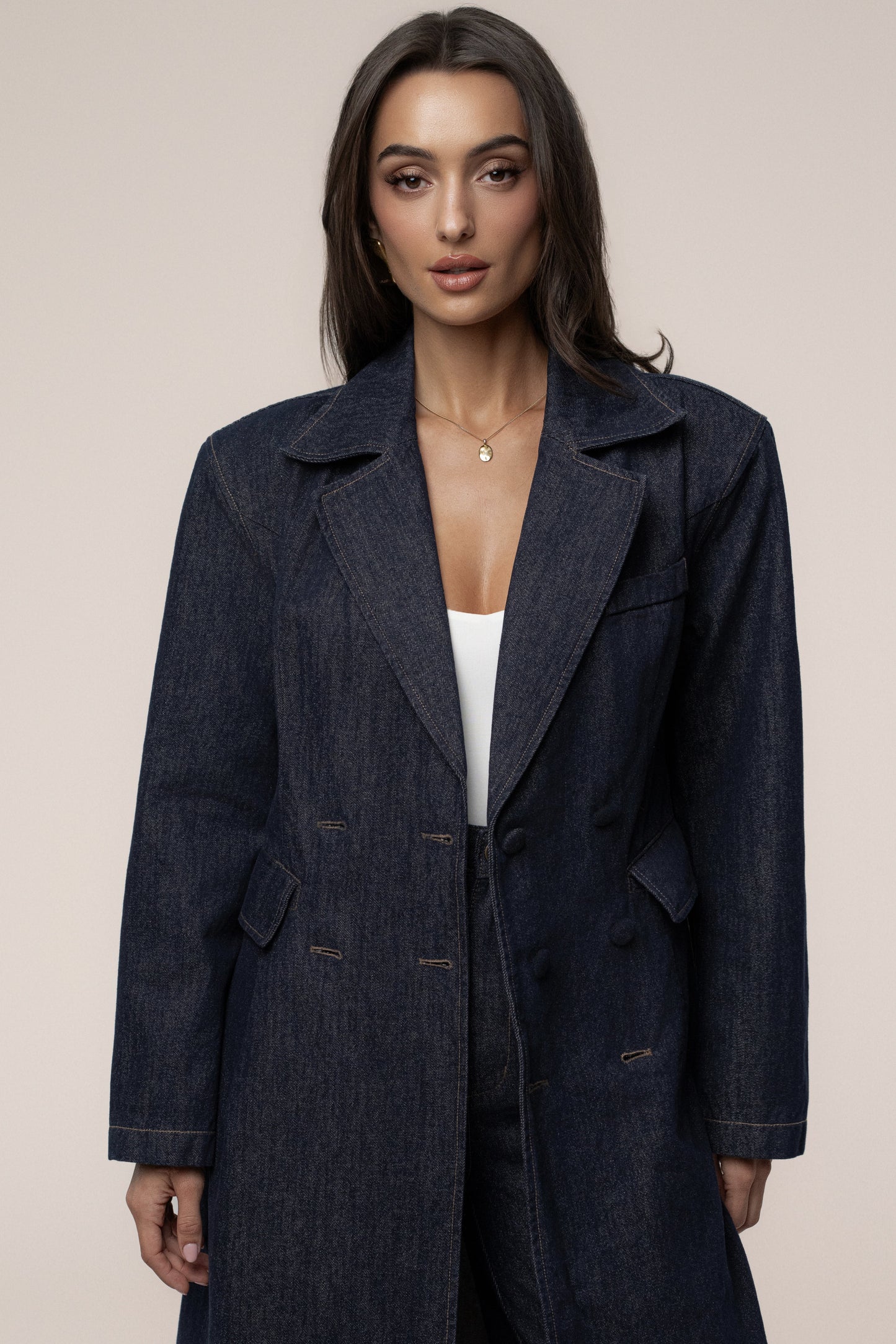 Dark Denim Signature Coat