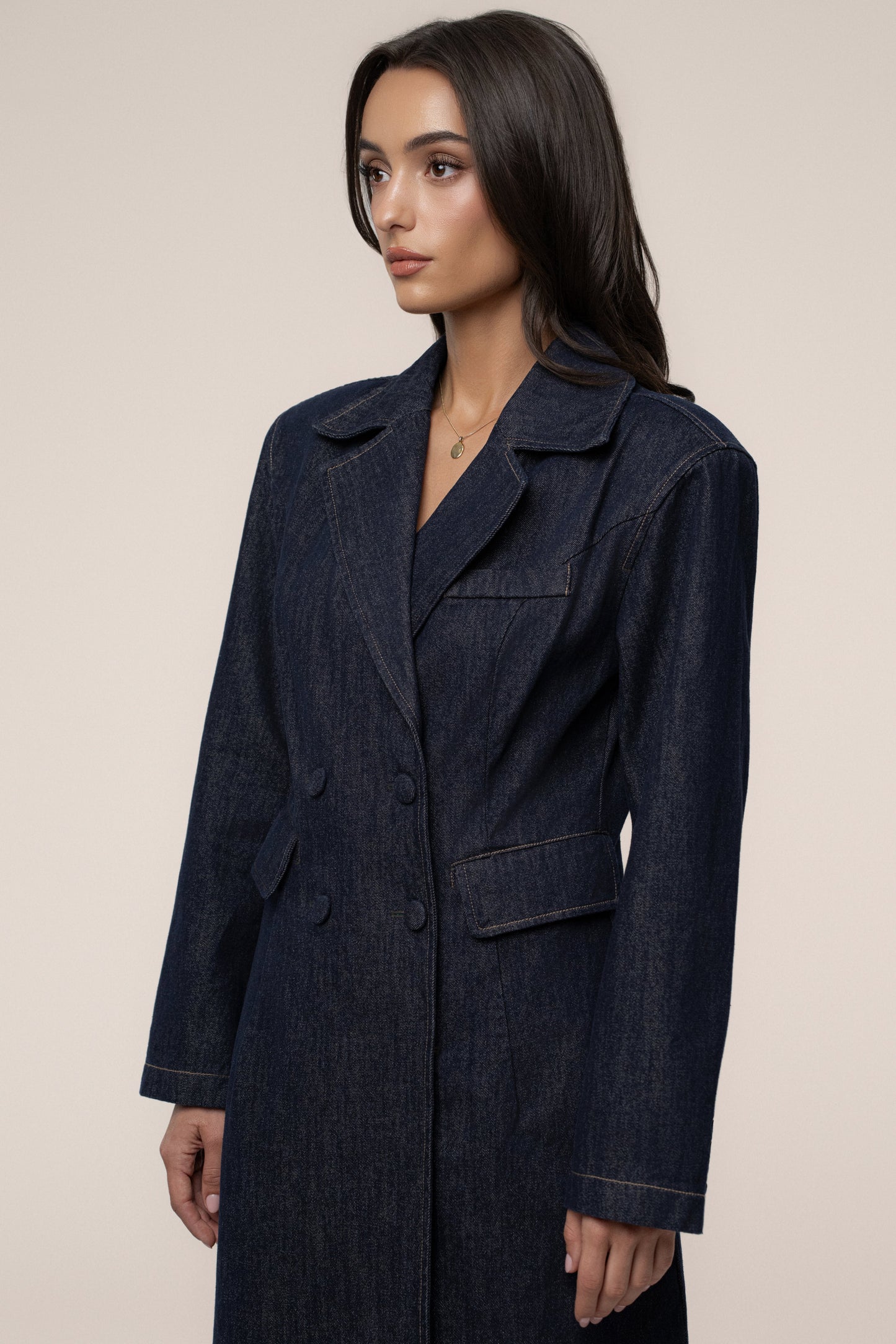 Dark Denim Signature Coat
