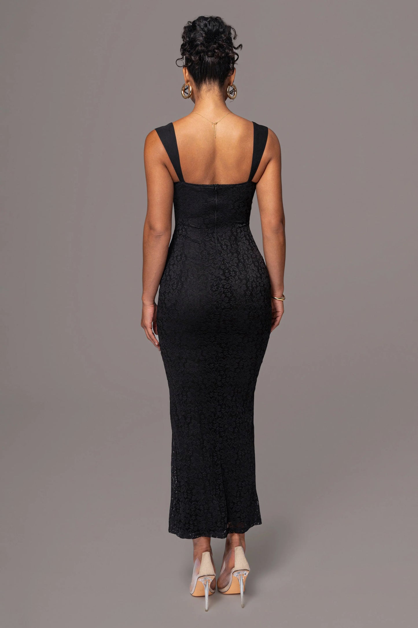Black Sweet Affection Lace Maxi Dress JLUXLABEL