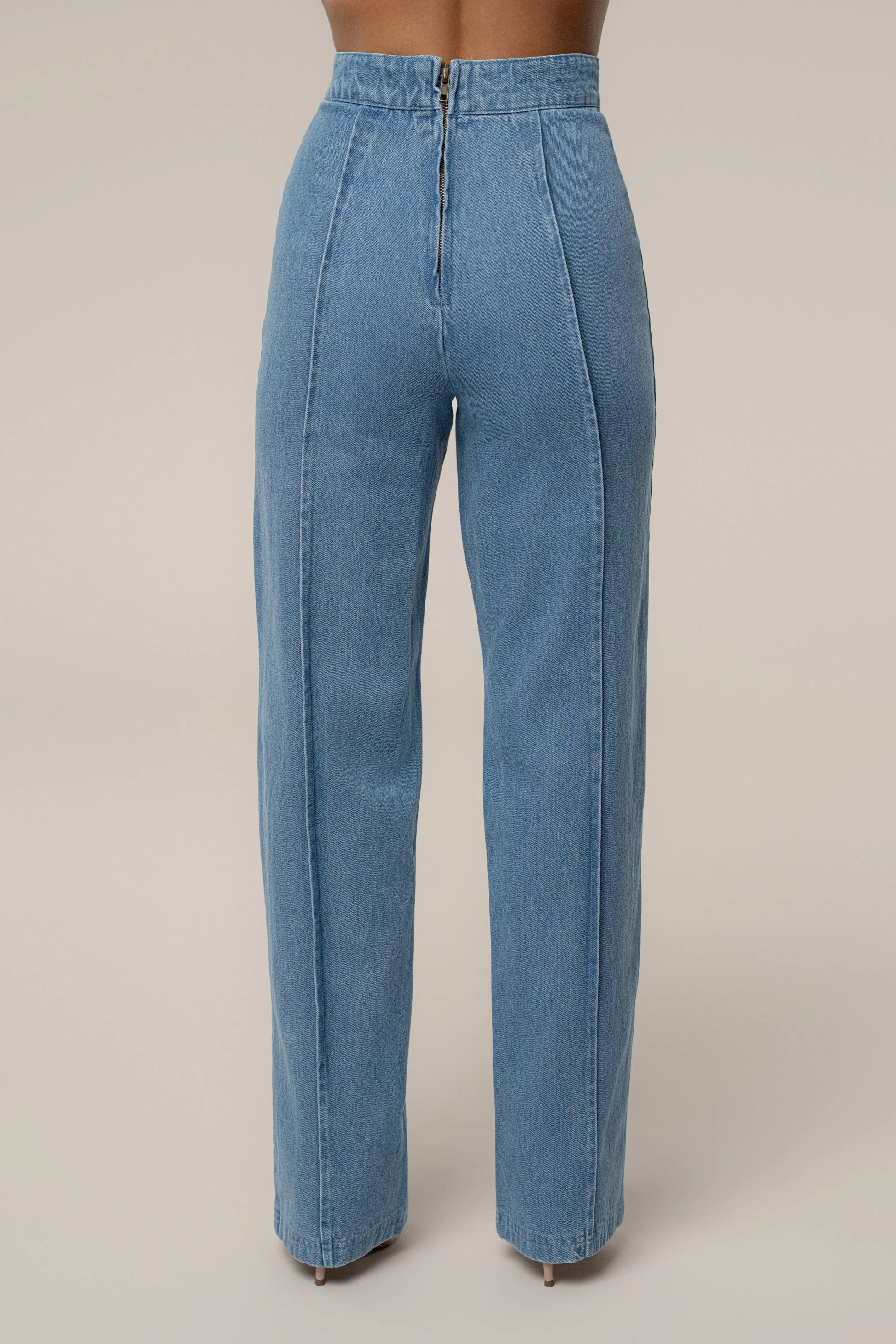 Medium Wash Stay Sharp Denim Trouser JLUXLABEL