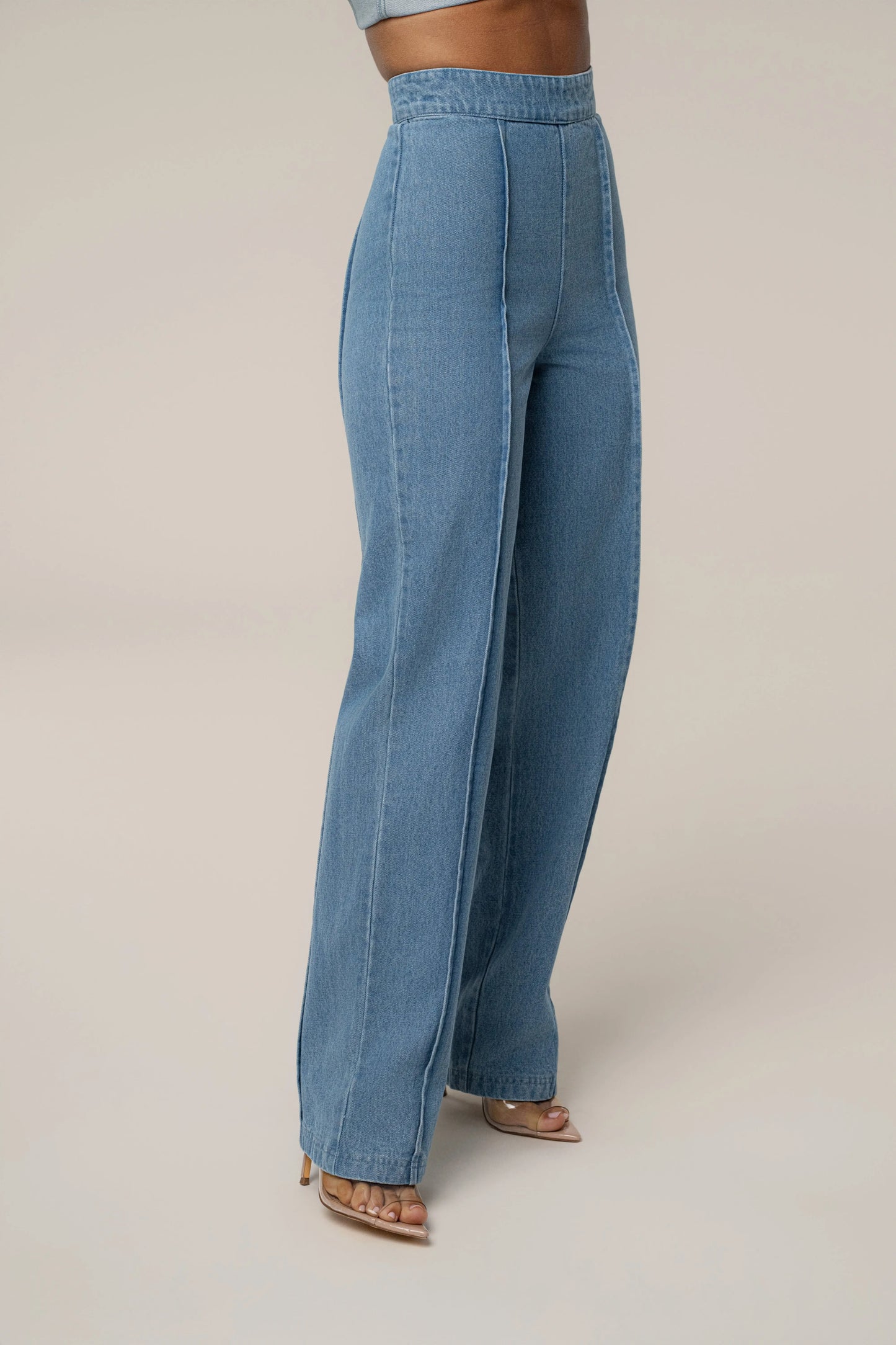 Medium Wash Stay Sharp Denim Trouser JLUXLABEL