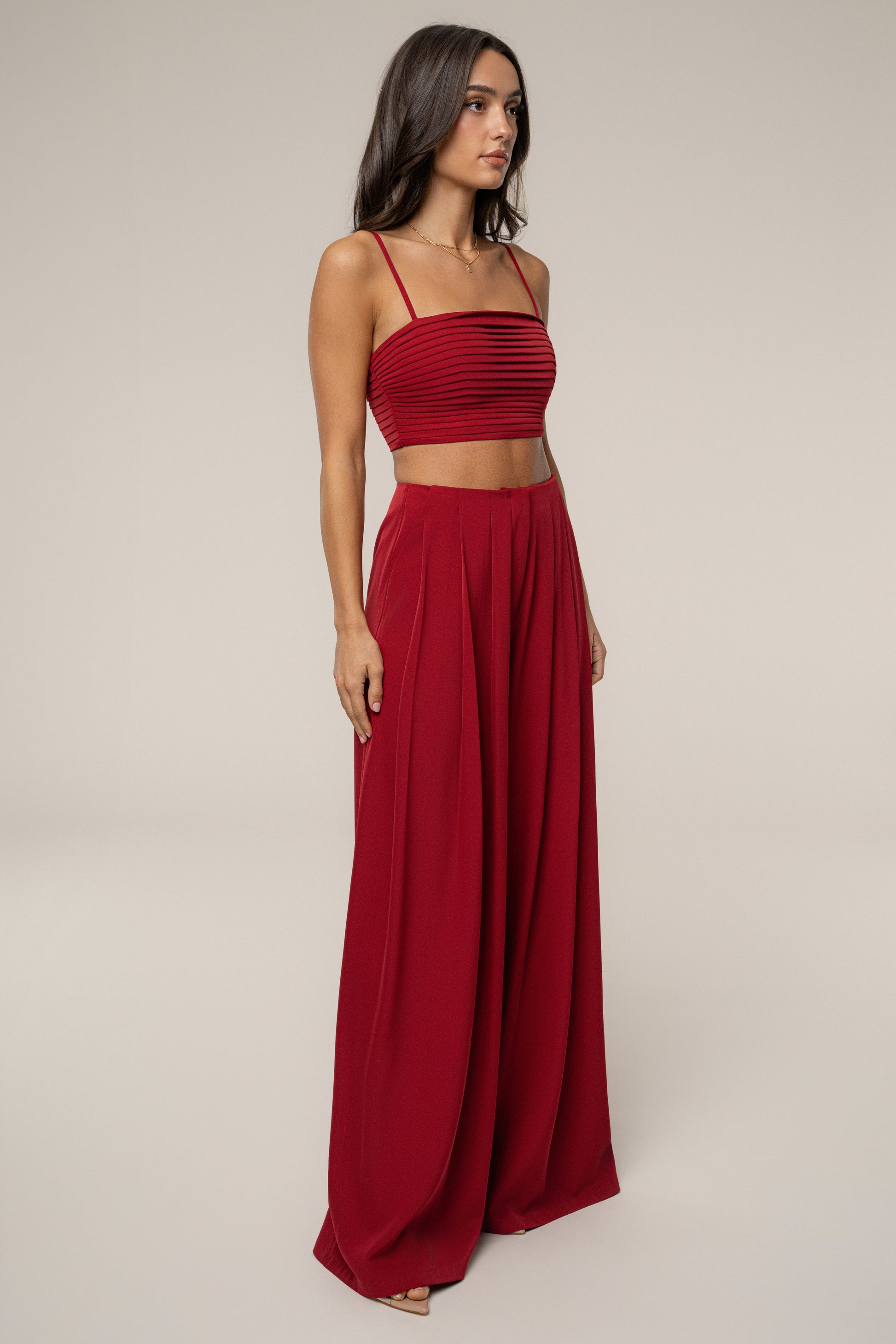 Burgundy Serenade Pant Set JLUXLABEL