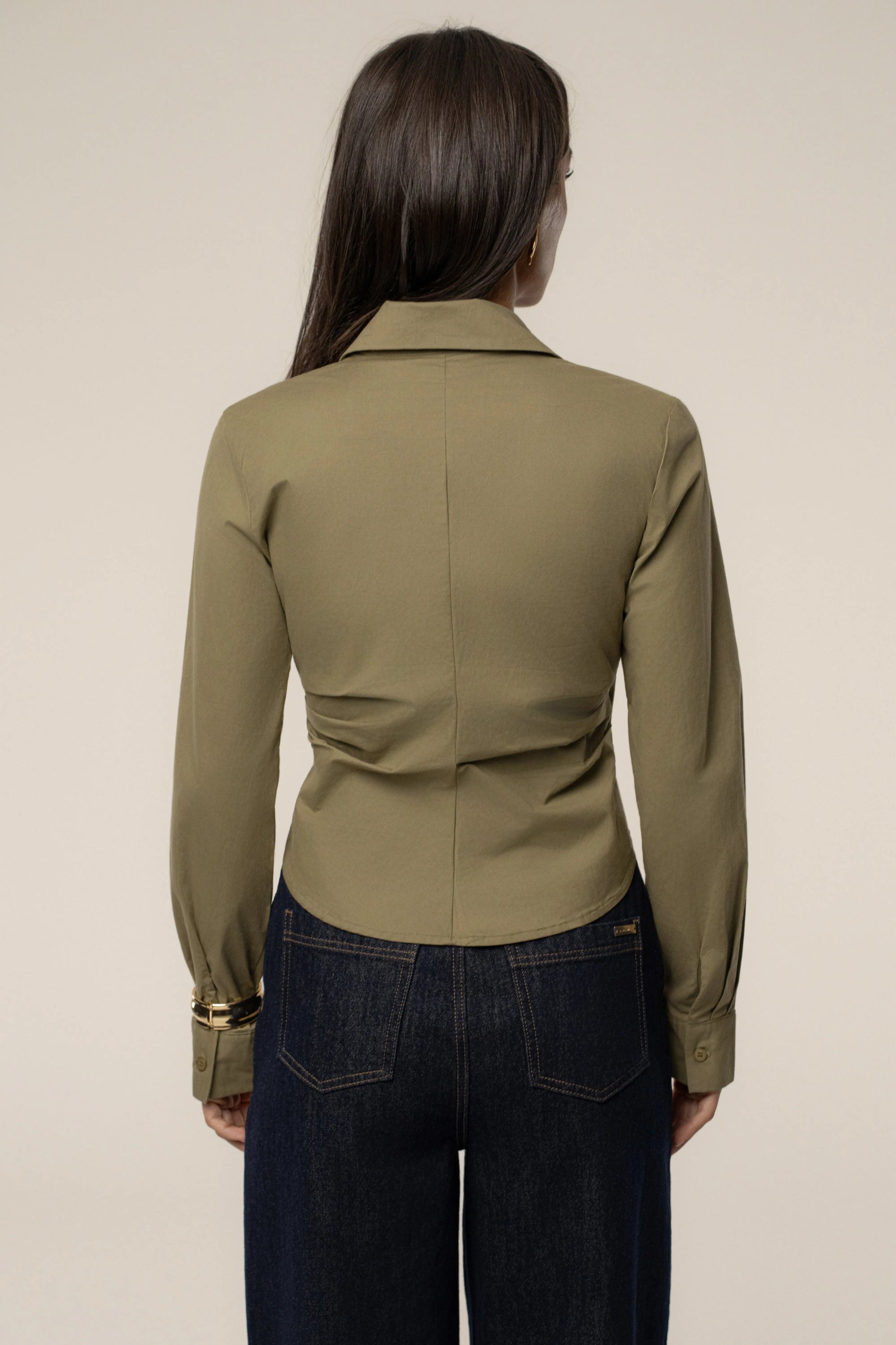 Olive  Sculpt And Form Blouse JLUXLABEL