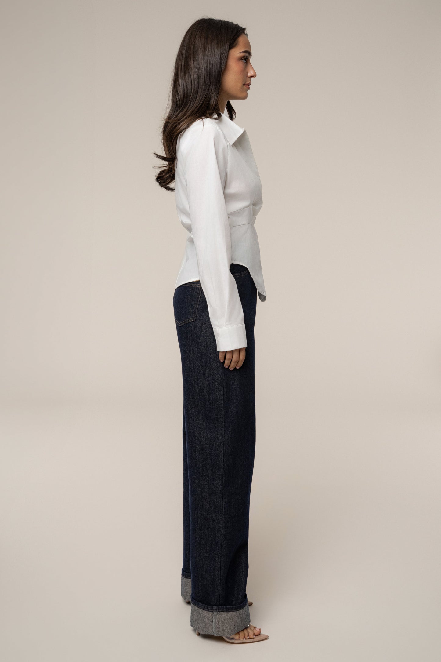 Ivory Sculpt And Form Blouse JLUXLABEL