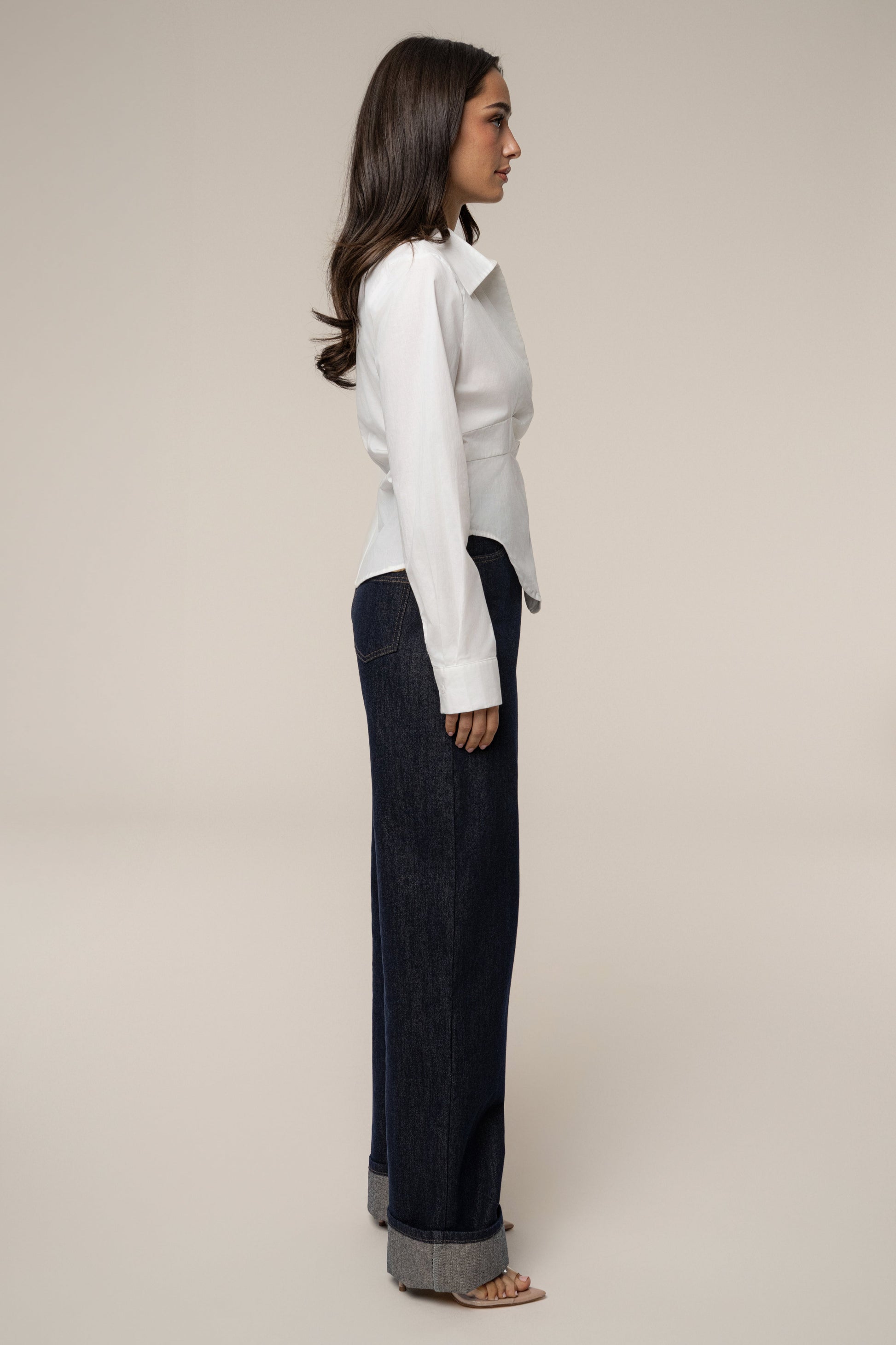Ivory Sculpt And Form Blouse JLUXLABEL