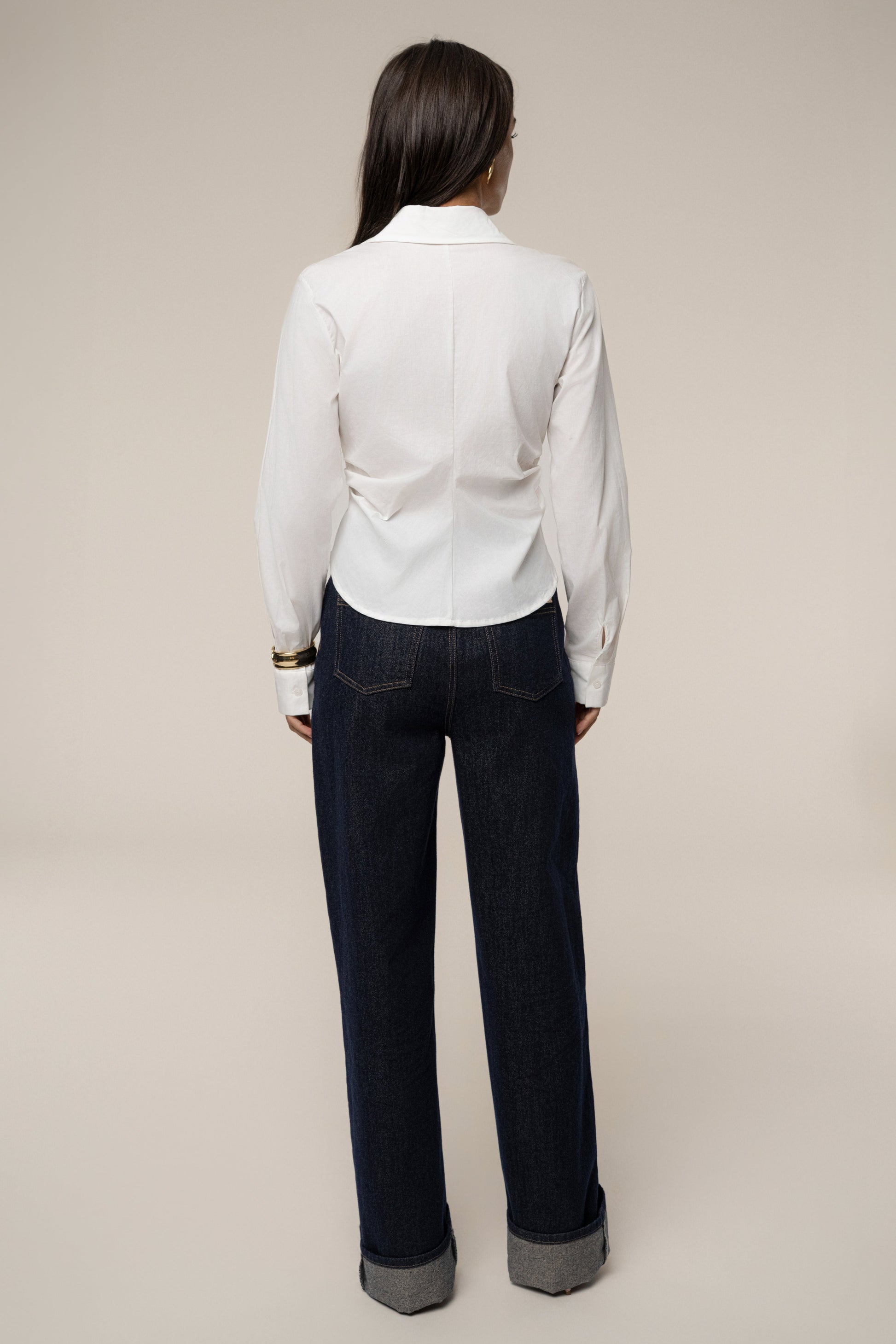 Ivory Sculpt And Form Blouse JLUXLABEL