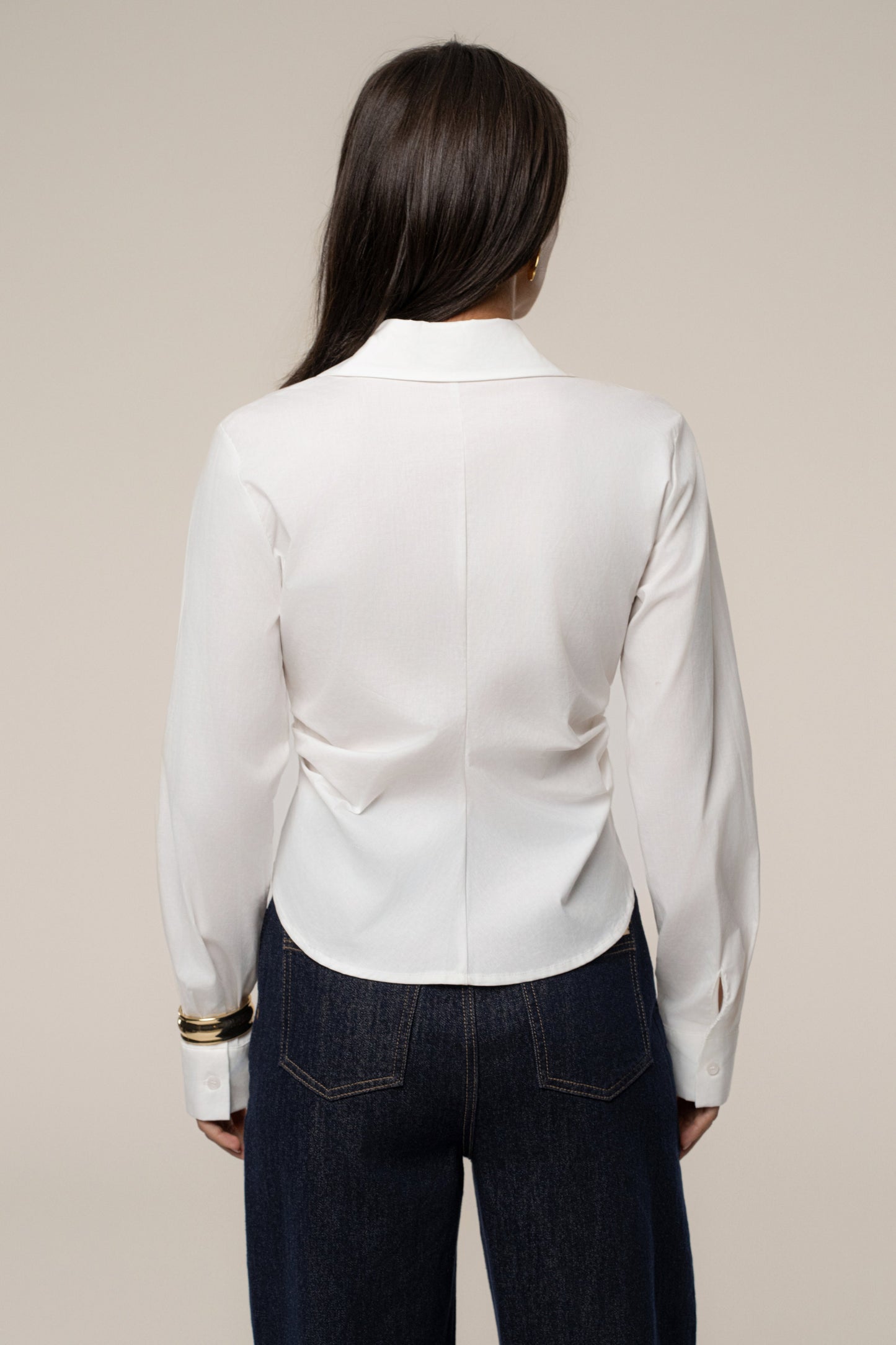 Ivory Sculpt And Form Blouse JLUXLABEL
