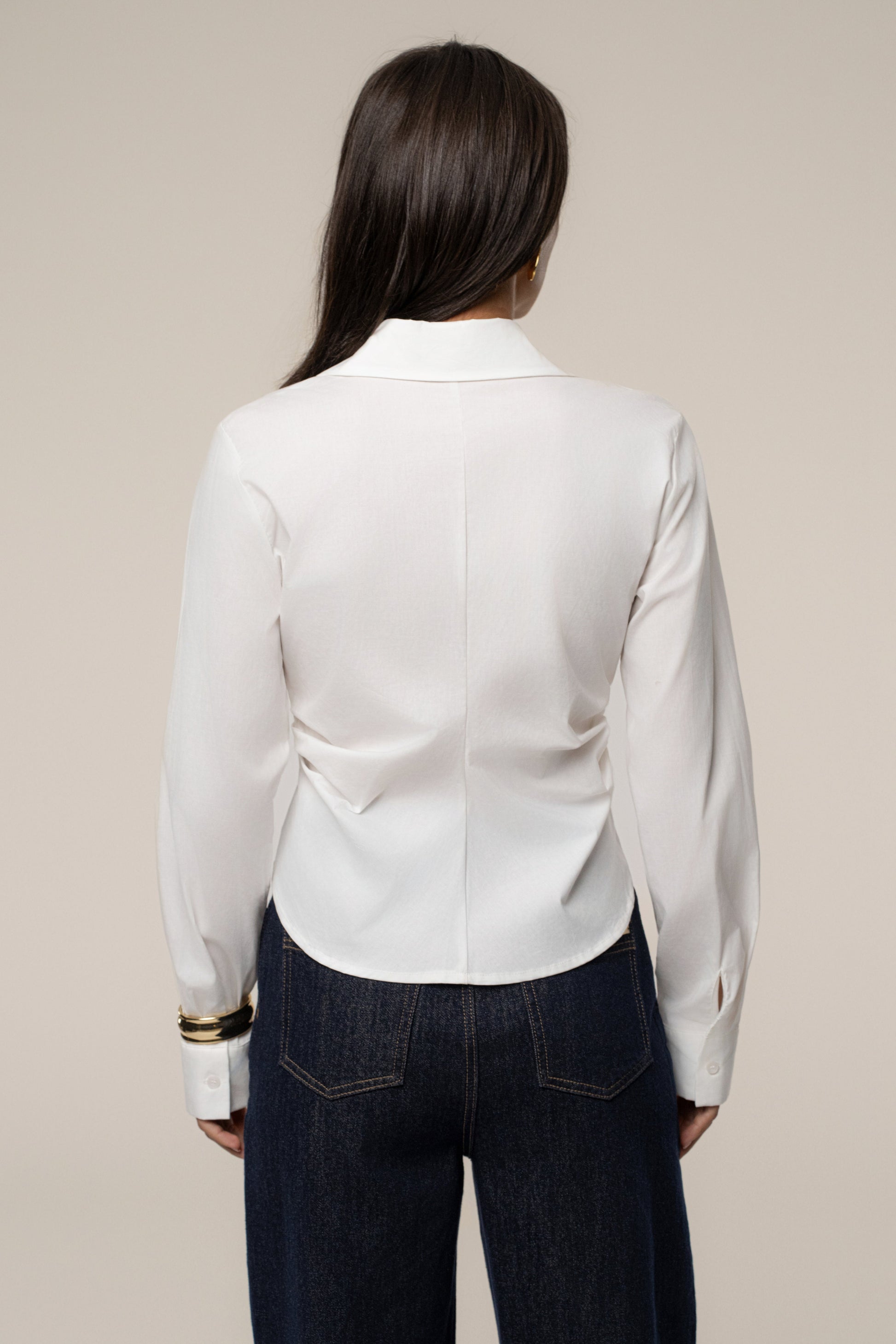 Ivory Sculpt And Form Blouse JLUXLABEL