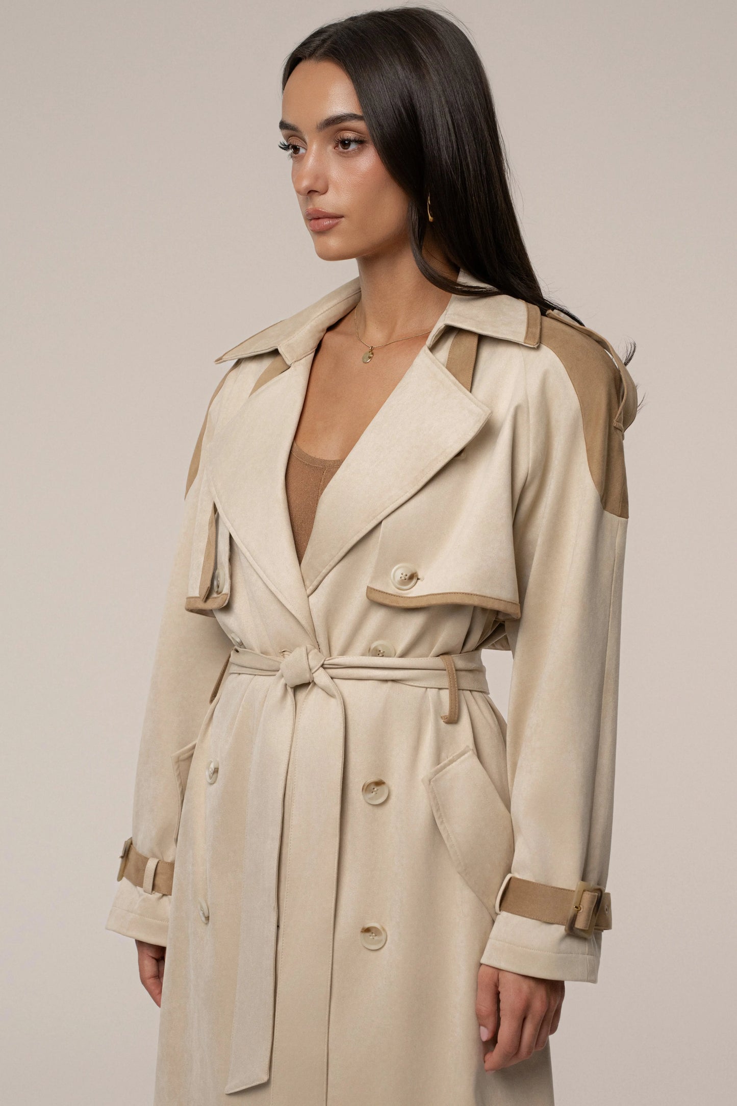 Tan Elite Suede Coat JLUXLABEL