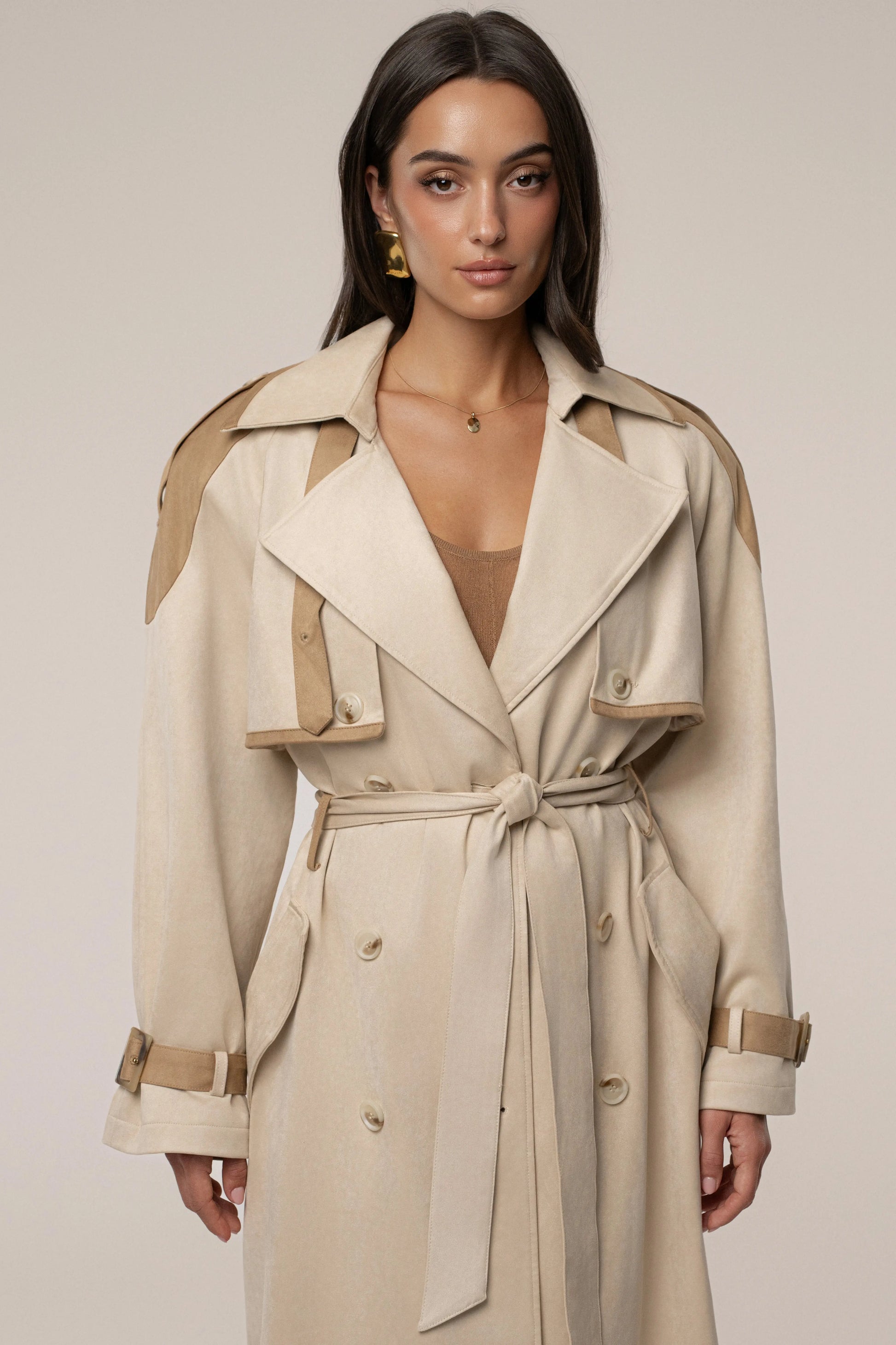Tan Elite Suede Coat JLUXLABEL