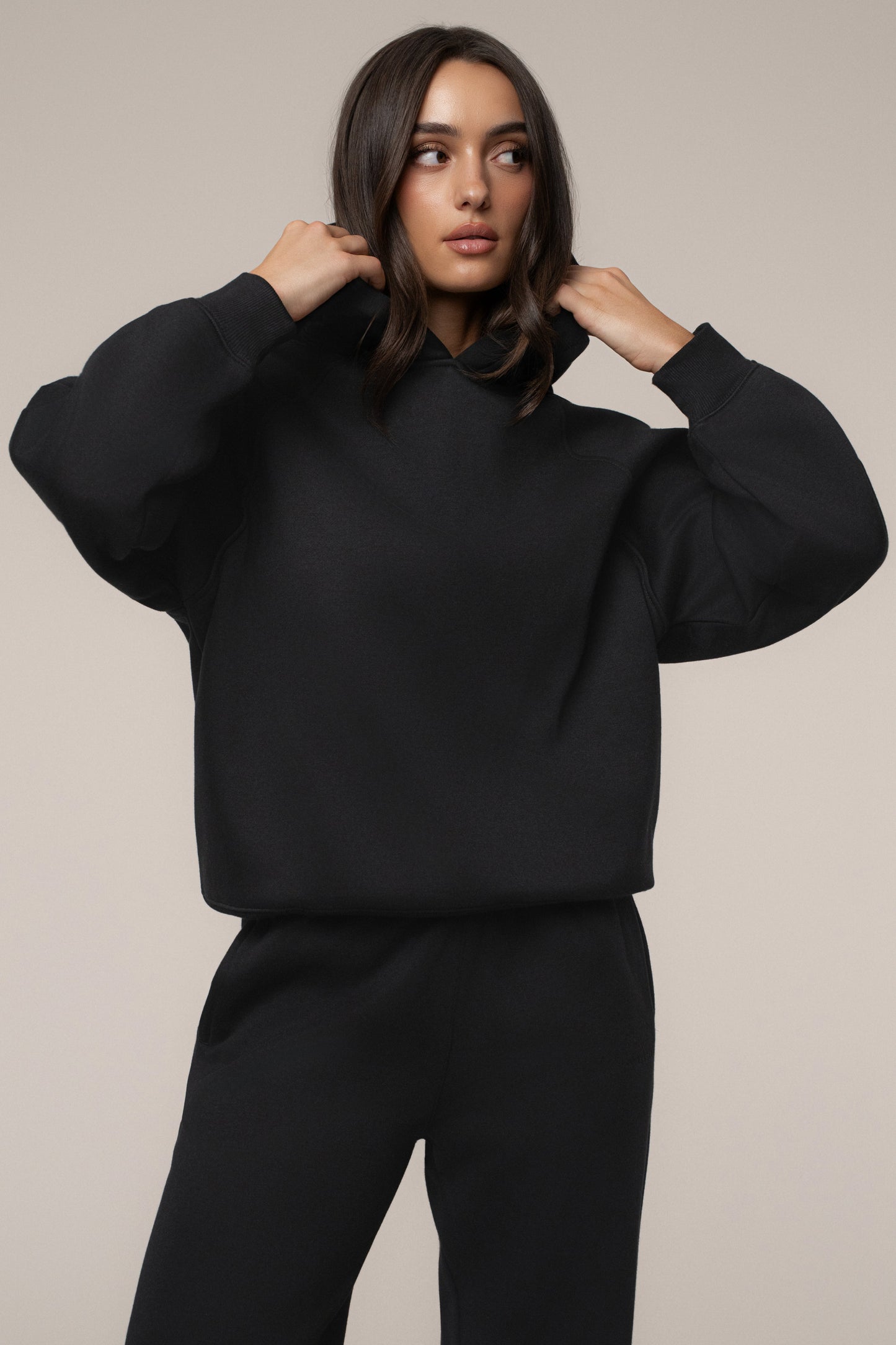 Black JLUXLABEL Logo Pullover Hoodie