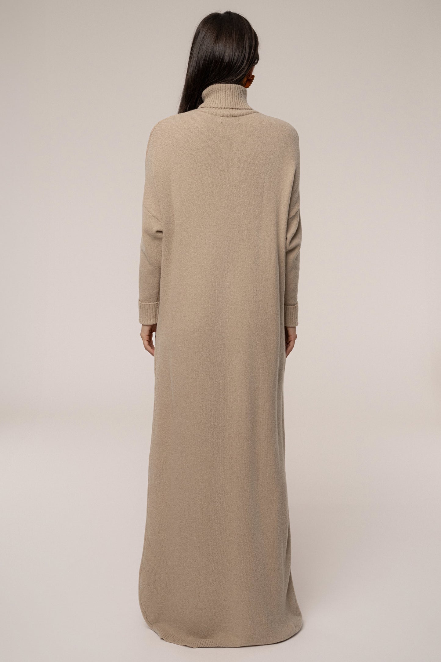 Beige Hartley Knit Maxi Dress