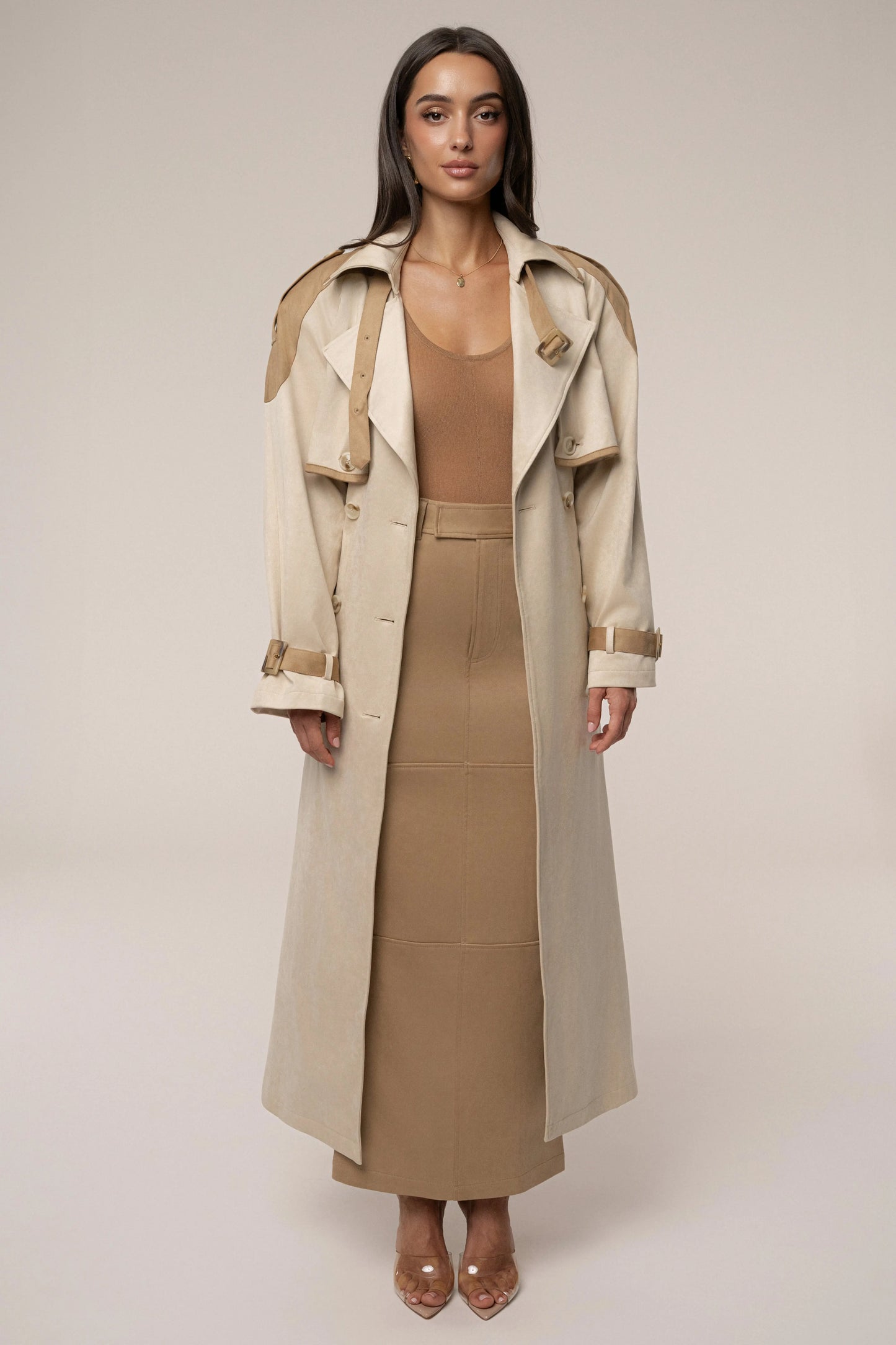 Tan Elite Suede Coat JLUXLABEL