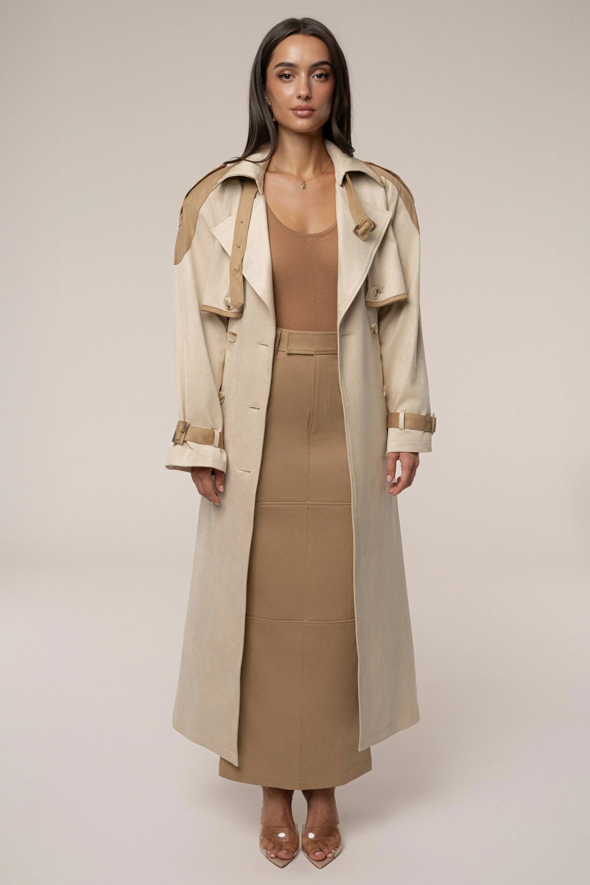 Tan Elite Suede Coat JLUXLABEL