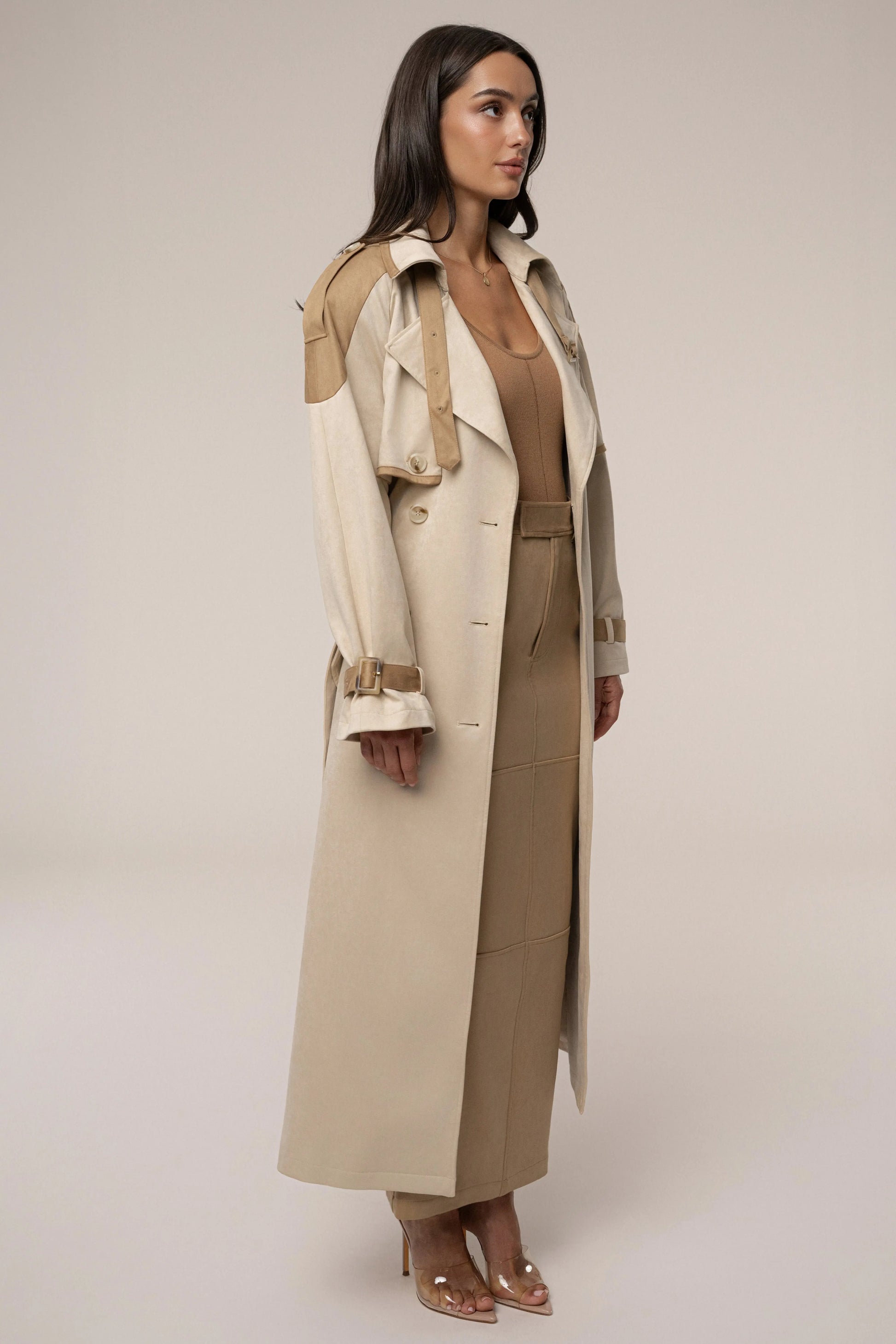 Tan Elite Suede Coat JLUXLABEL