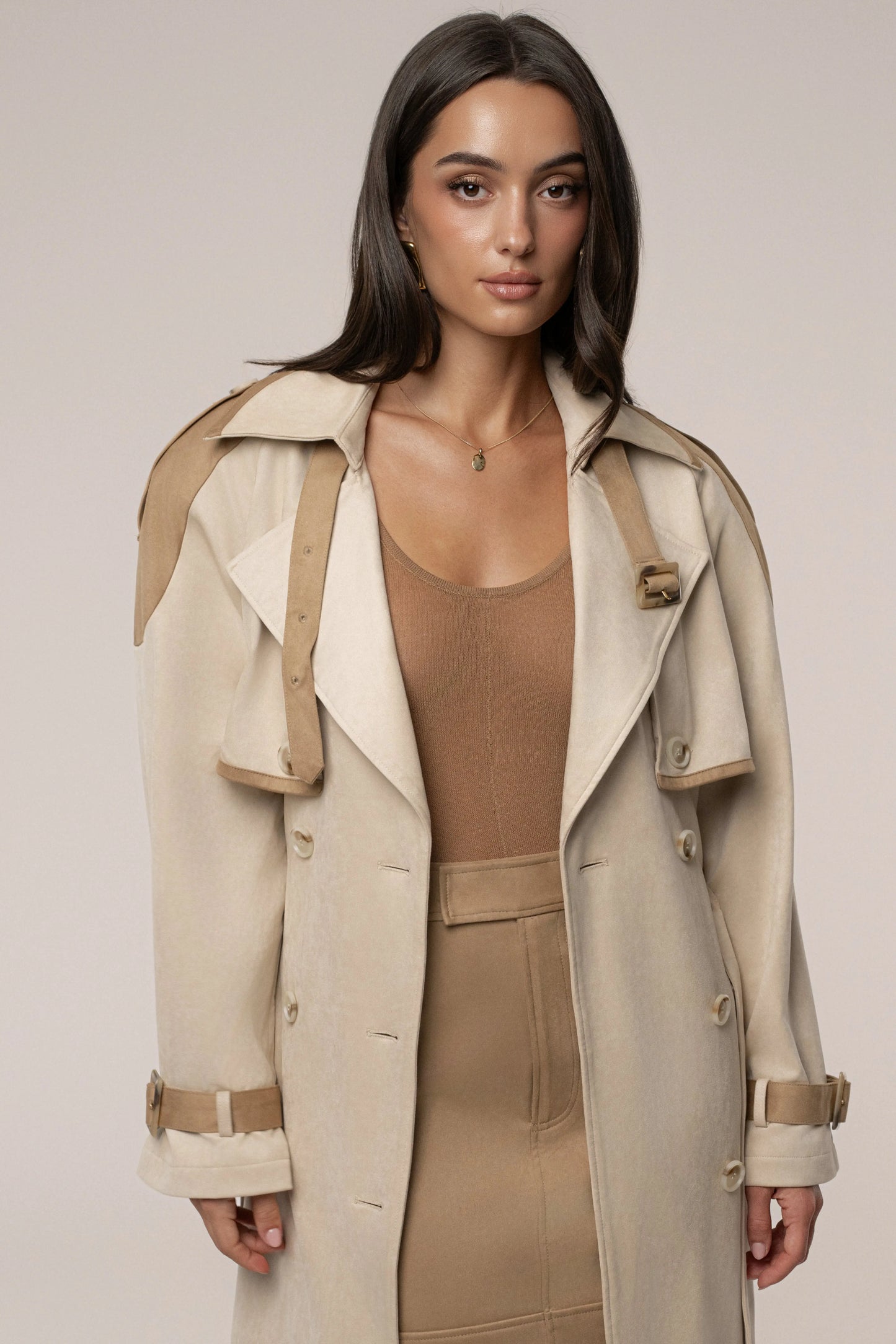 Tan Elite Suede Coat JLUXLABEL