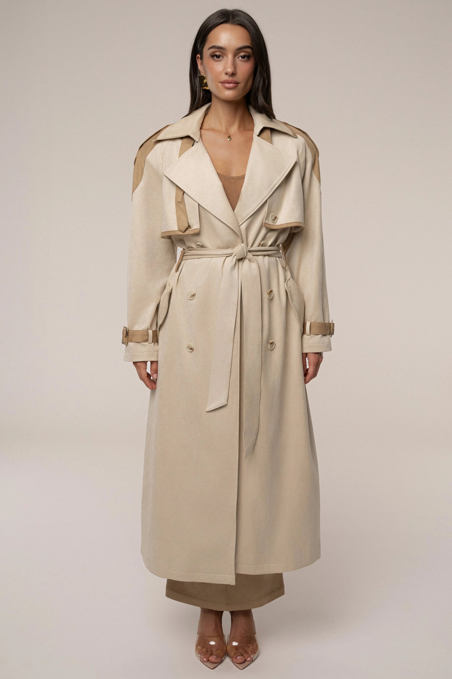Tan Elite Suede Coat JLUXLABEL
