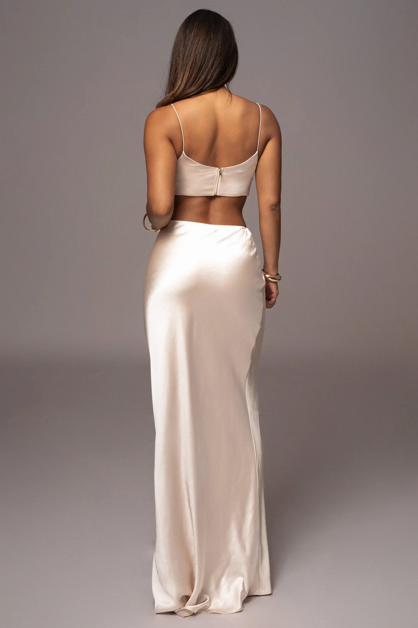 Champagne Isella 2-Piece Skirt Set JLUXLABEL