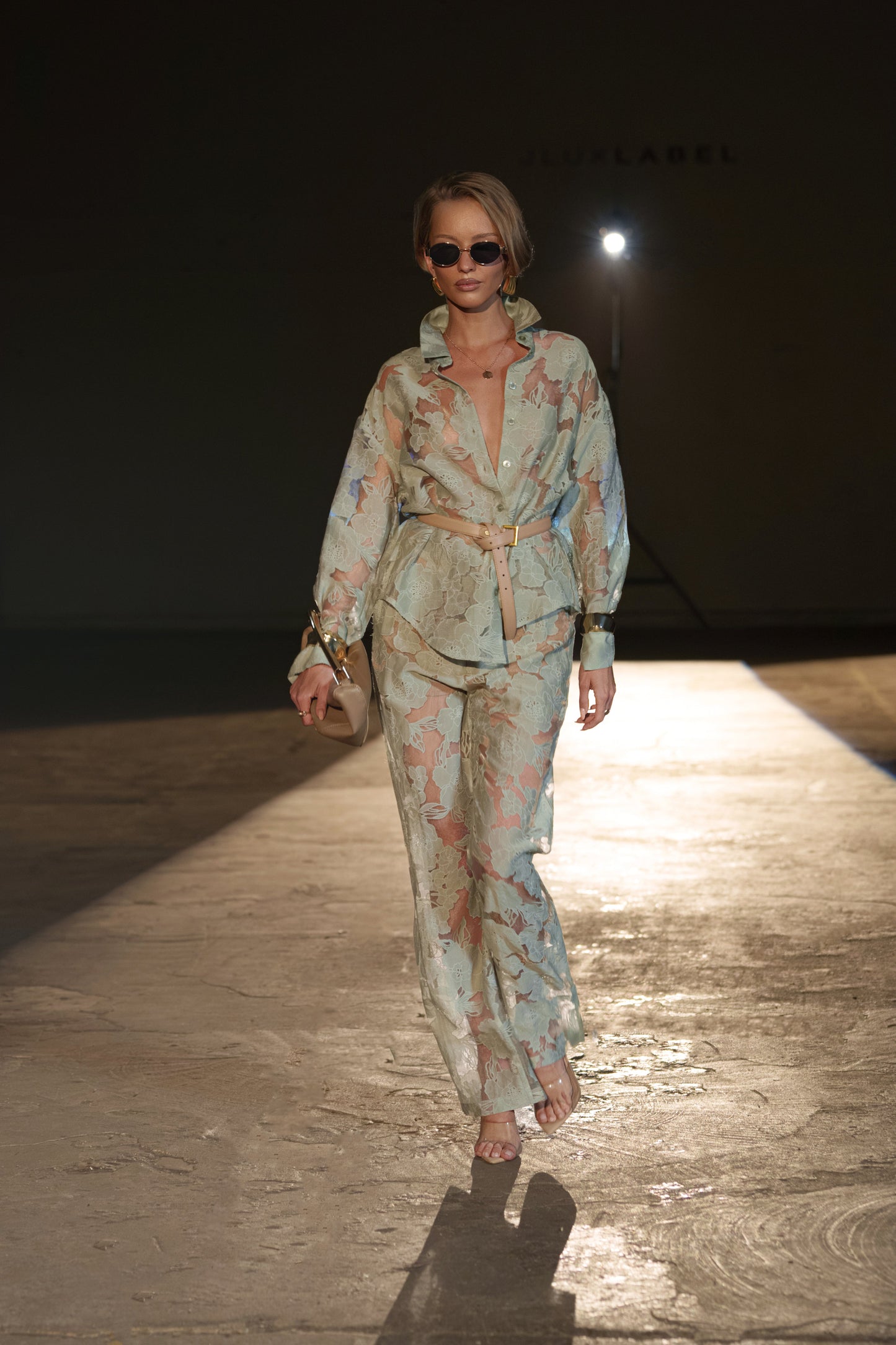 PRE-ORDER Sage Organza Floral Pant JLUXLABEL