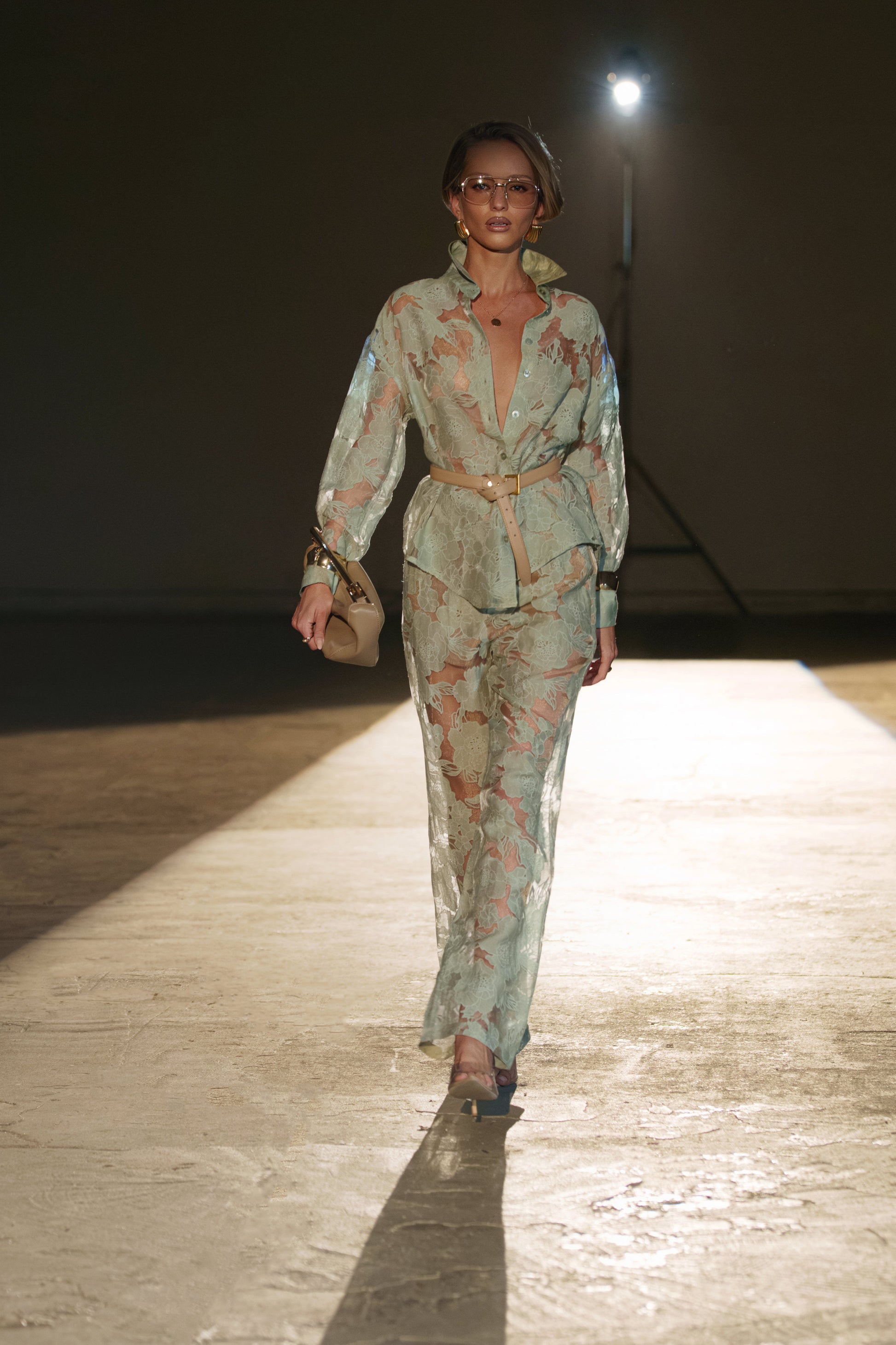 PRE-ORDER Sage Organza Floral Blouse JLUXLABEL