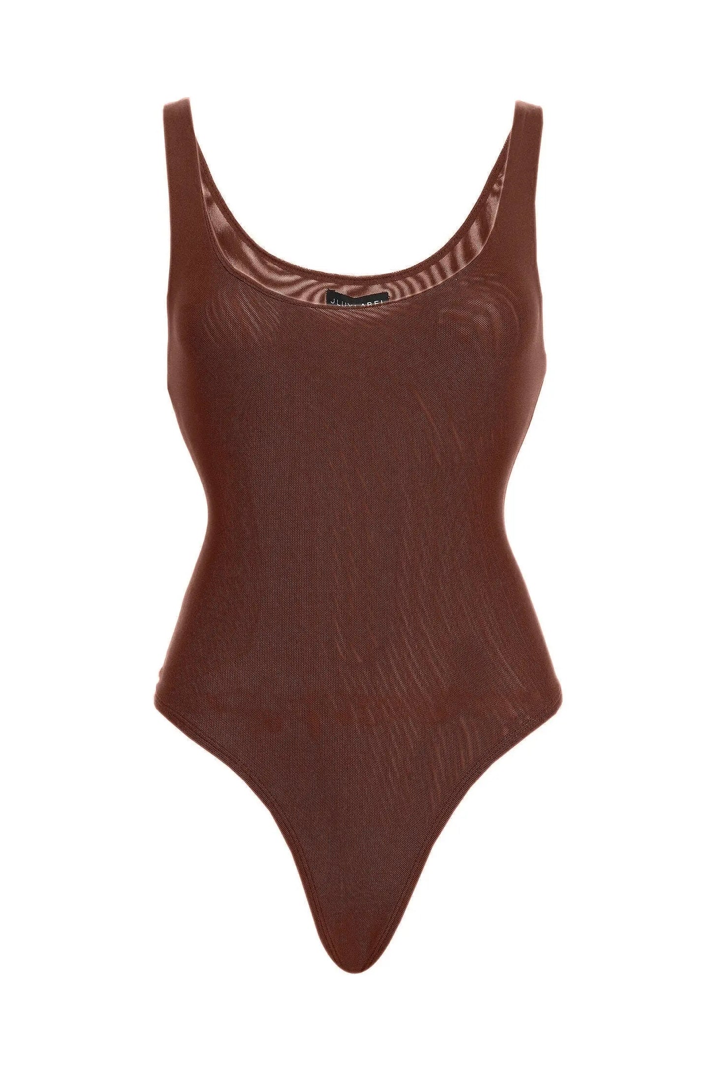 Chocolate Mesh Essentials Tank Bodysuit Undergarment JLUXLABEL